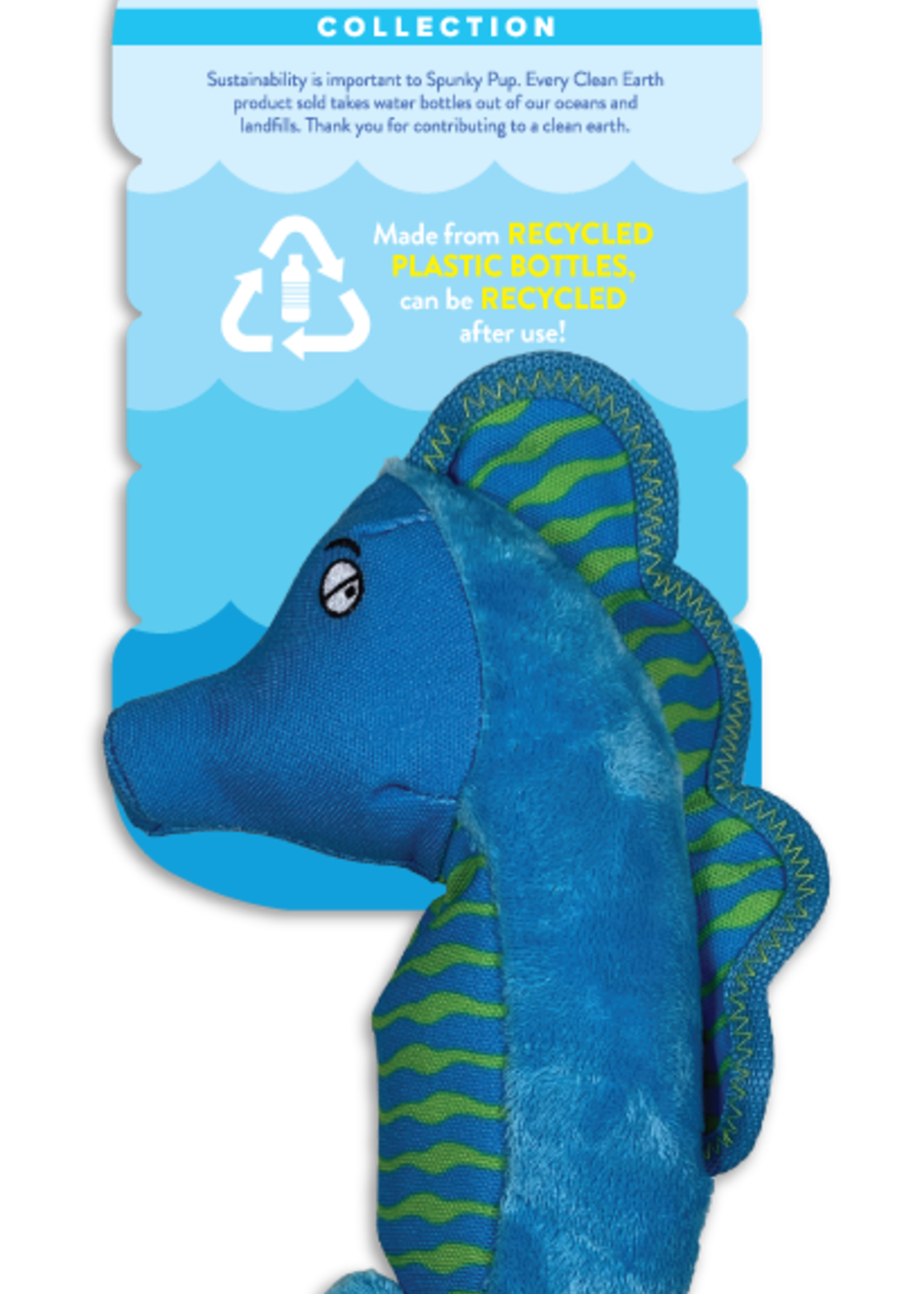 Spunky Pup Spunky Pup Recycled Plush Seahorse Small