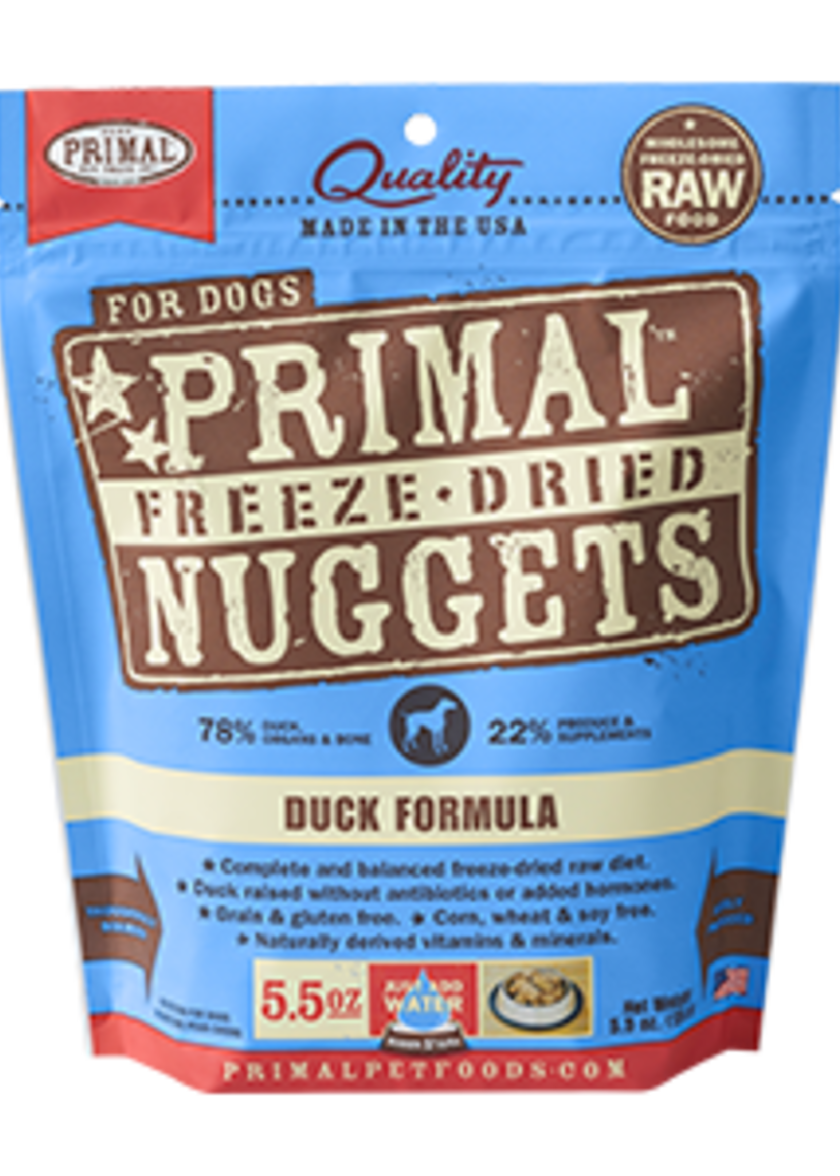 Primal Primal Dog Freeze Dried Duck Nugget 14 oz.