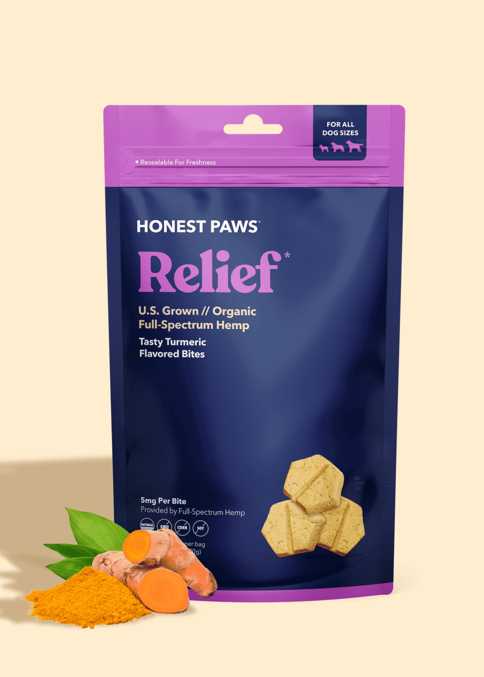 Honest Paws Honest Paws Relief Crunchy 5mg
