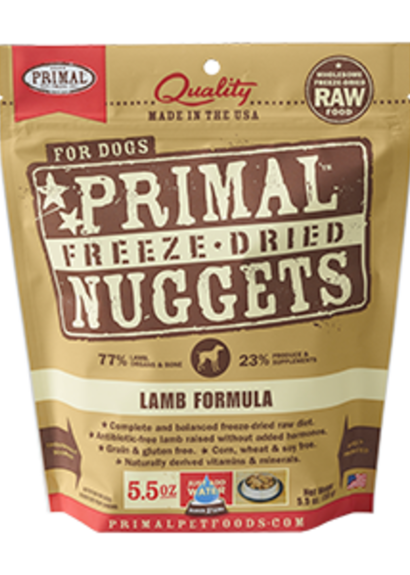 Primal Primal Dog Freeze Dried Lamb  Nugget 14 oz.