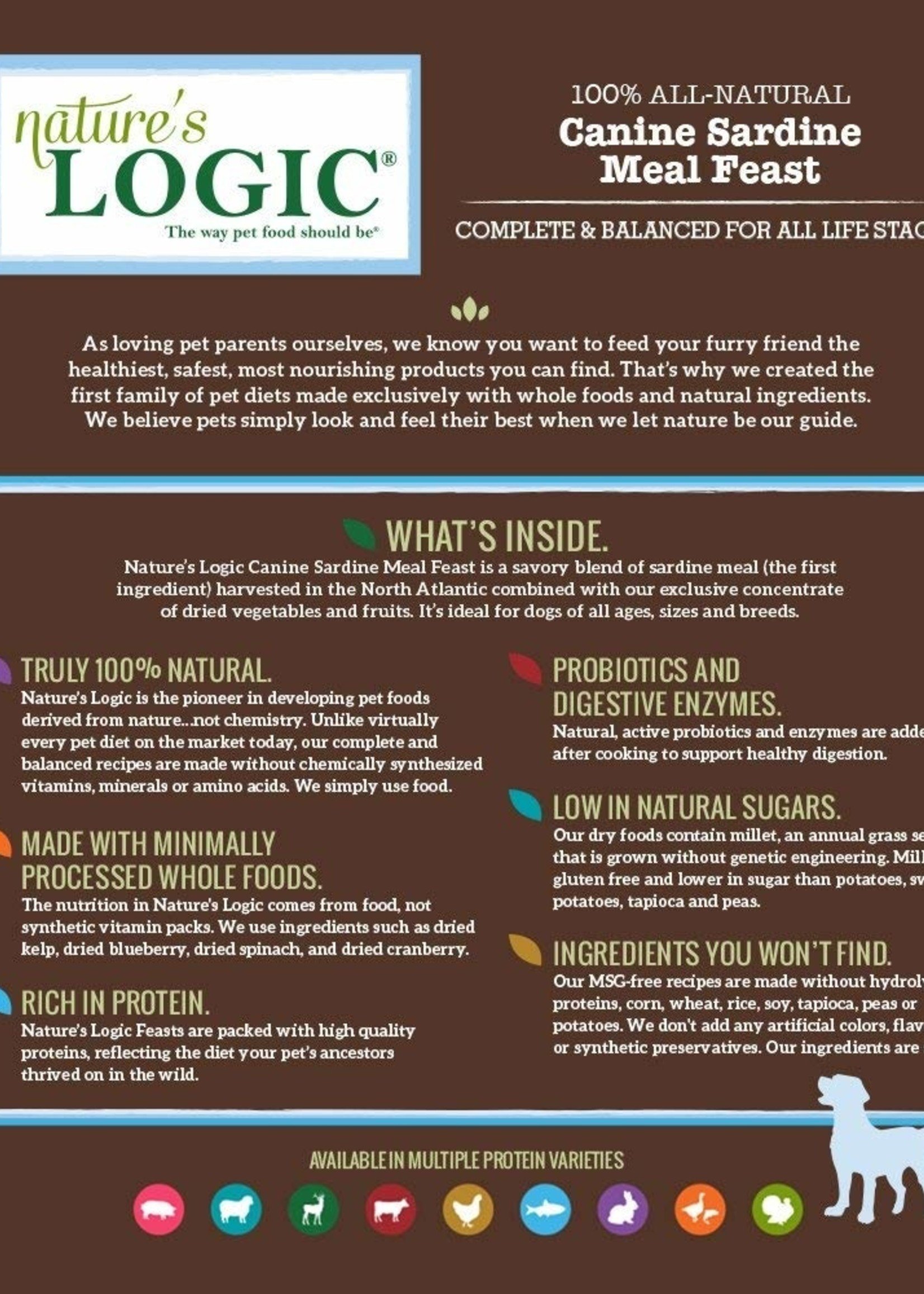 Nature's logic dog sales food ingredients