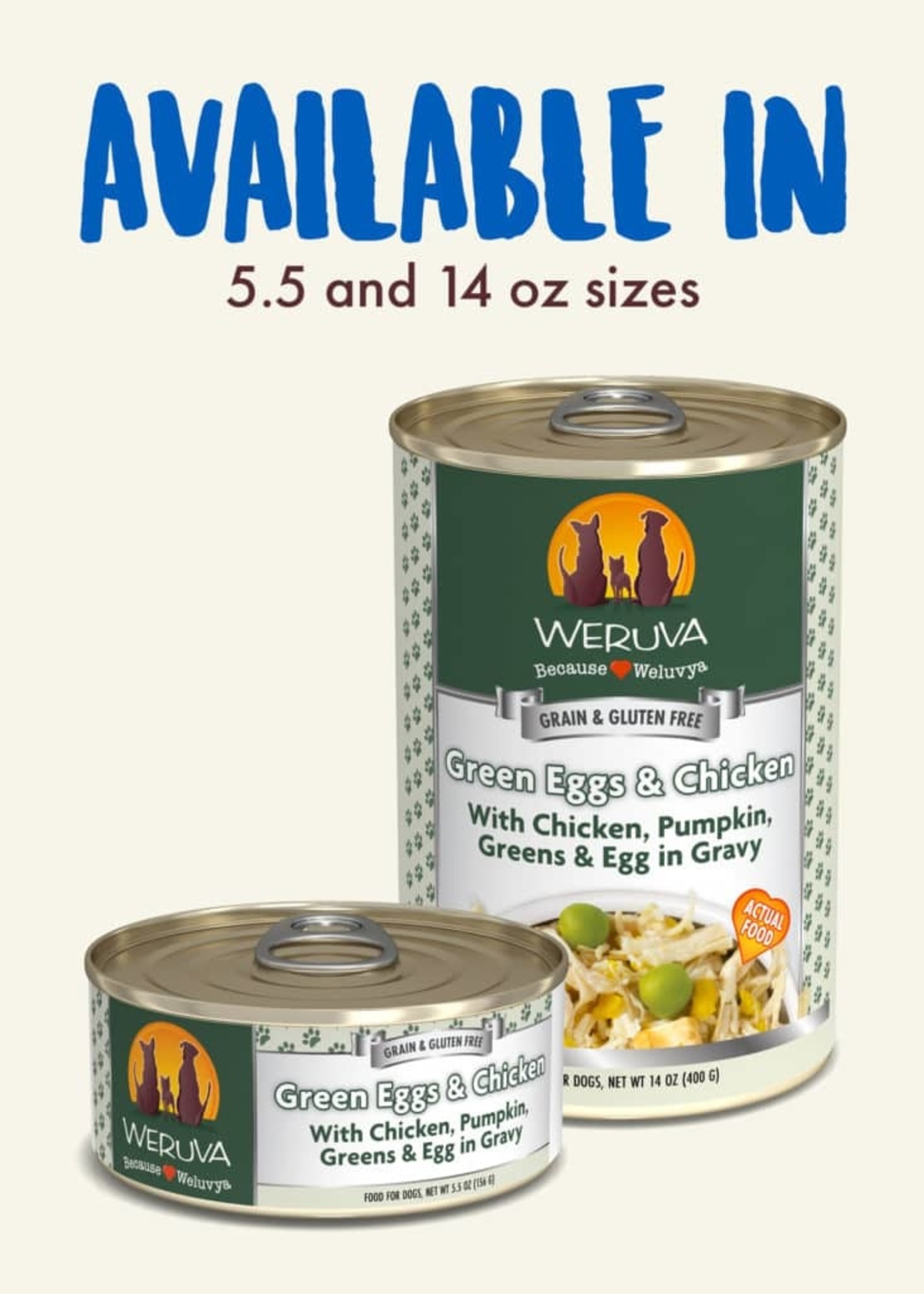 Weruva Weruva Green Eggs & Chicken 5.5oz Case Wet Dog Food