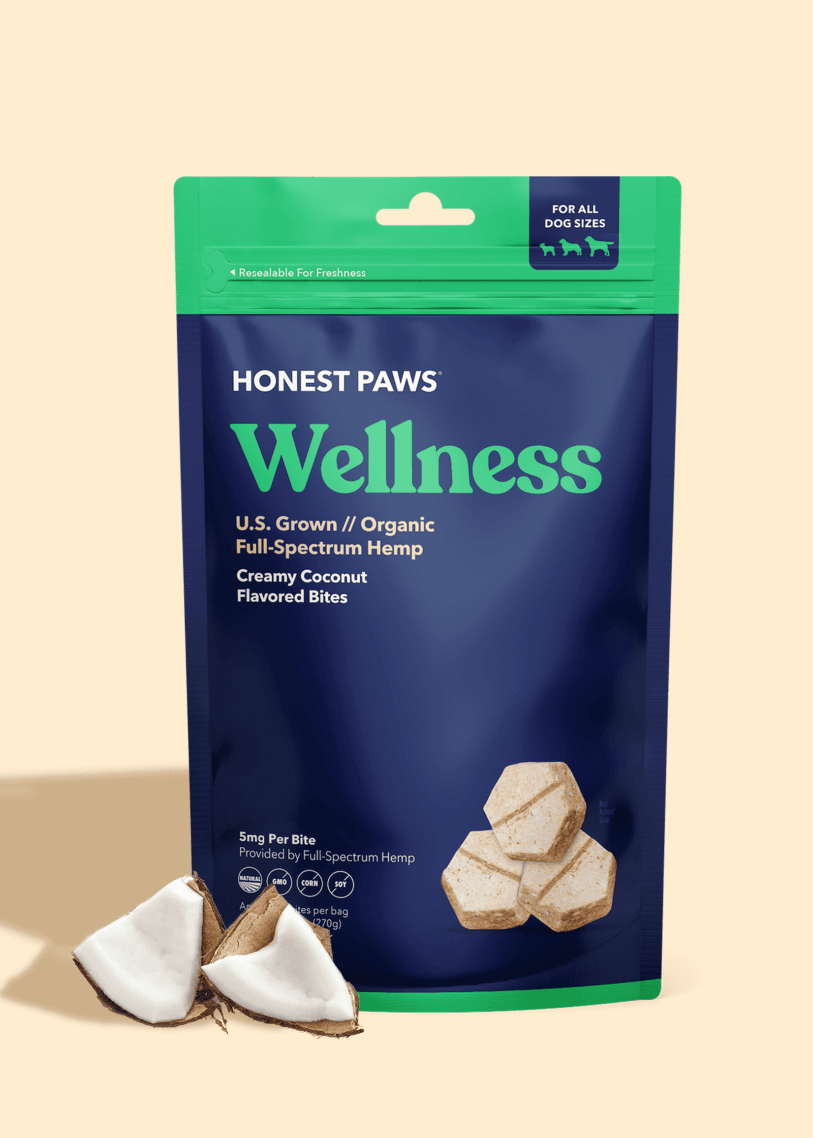 Honest Paws Honest Paws Wellness Crunchy 5mg
