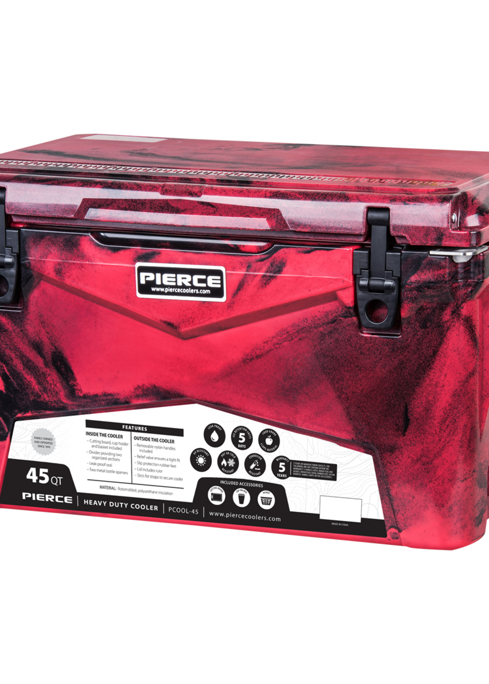 Pierce Arrow Cooler 45qt Red Camo