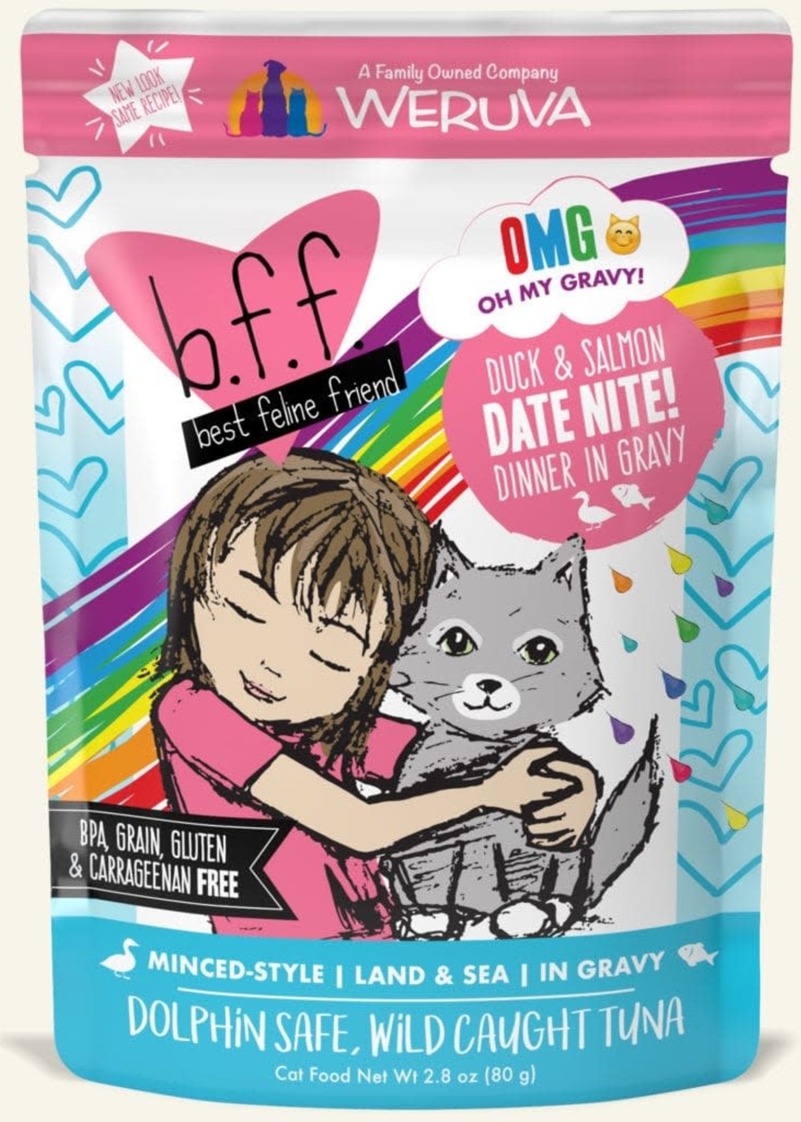 Weruva B.F.F. OMG Date Nite! Wet Cat Food 2.8oz Case
