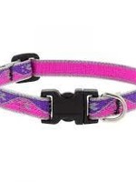 LupinePet Lupine 1in Pink Paws Reflective 16-28 Adj Collar