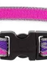LupinePet Lupine 3/4in Pink Paws Reflective 12-20 Adj Collar