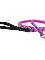 LupinePet Lupine 1in Pink Paws Reflective 6ft Leash