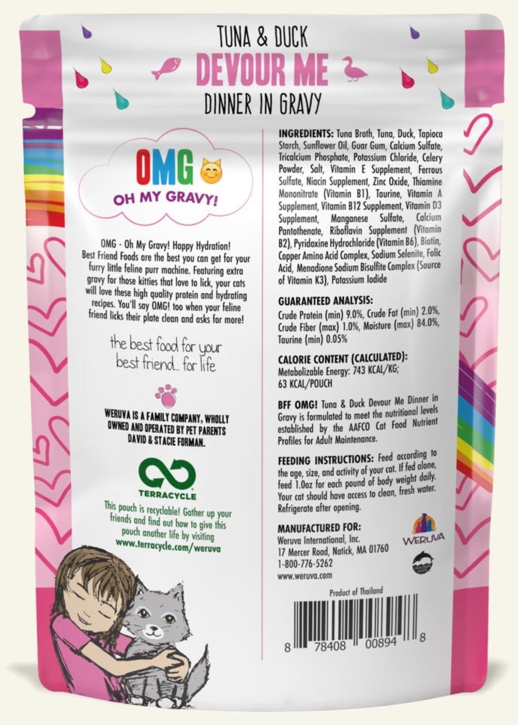 Weruva B.F.F. OMG Devour Me Wet Cat Food 3oz Pouch