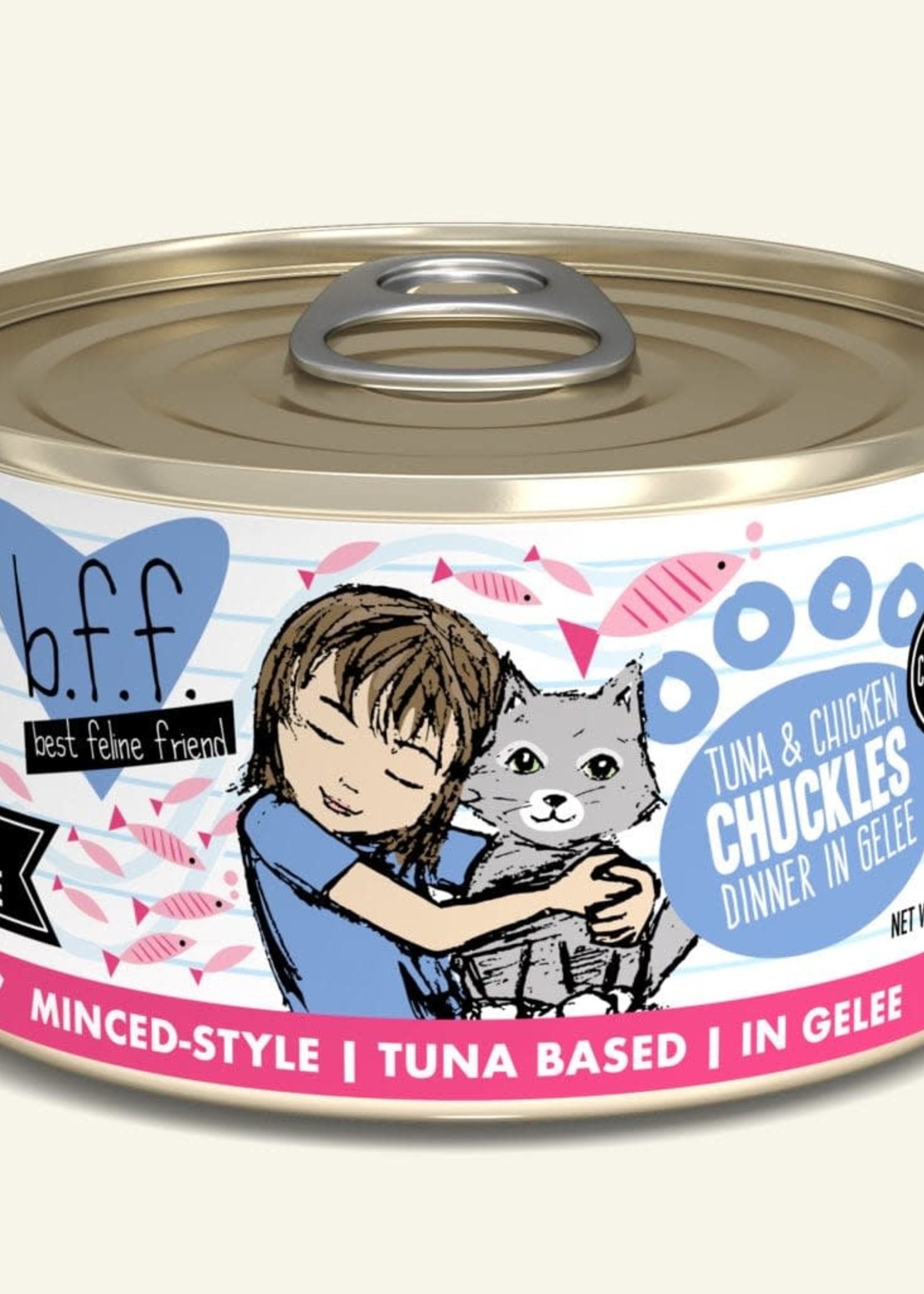 Weruva B.F.F. Tuna & Chicken Chuckles in Gelée 3oz Can (Pack of 24)