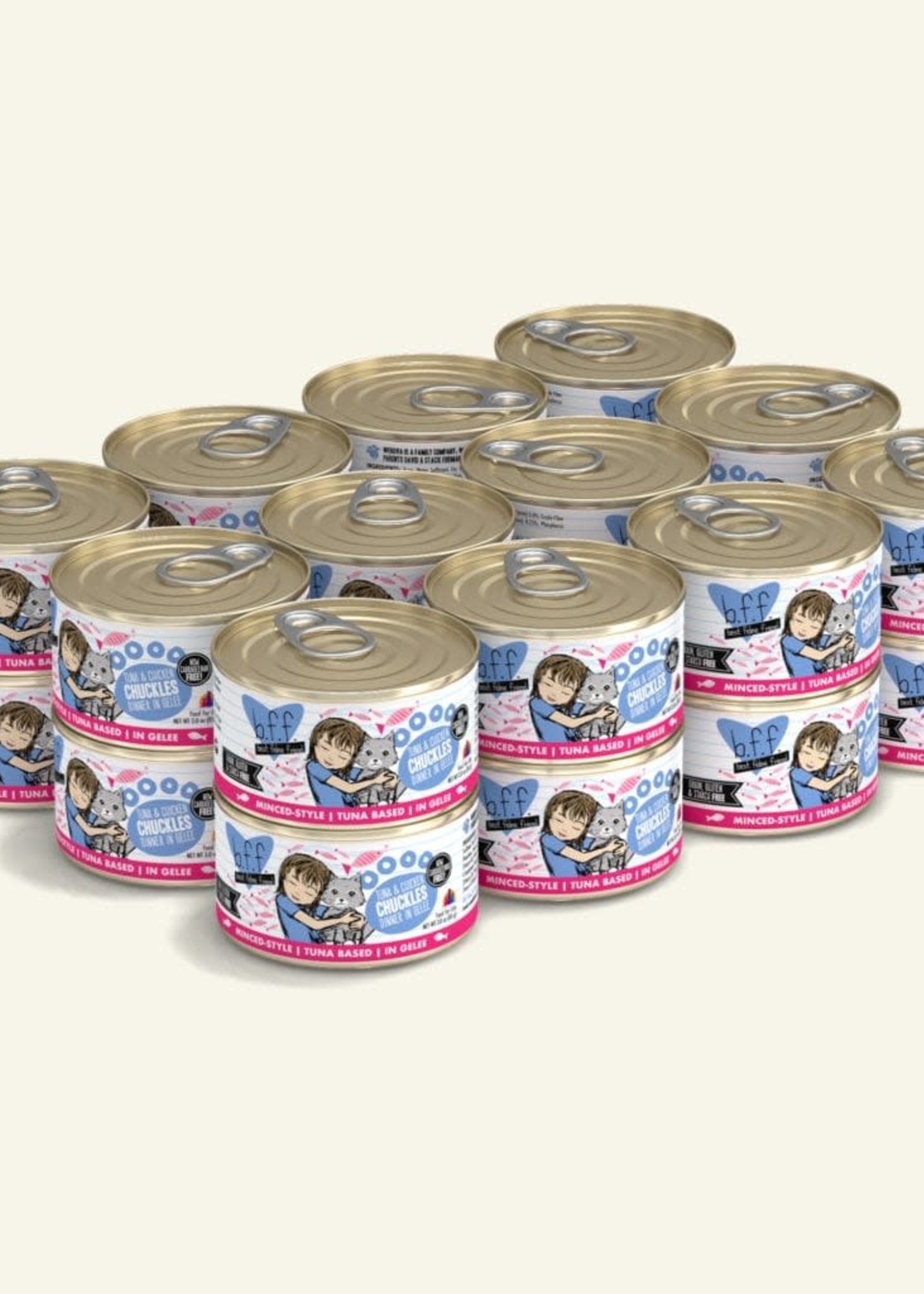 Weruva B.F.F. Tuna & Chicken Chuckles in Gelée 3oz Can (Pack of 24)