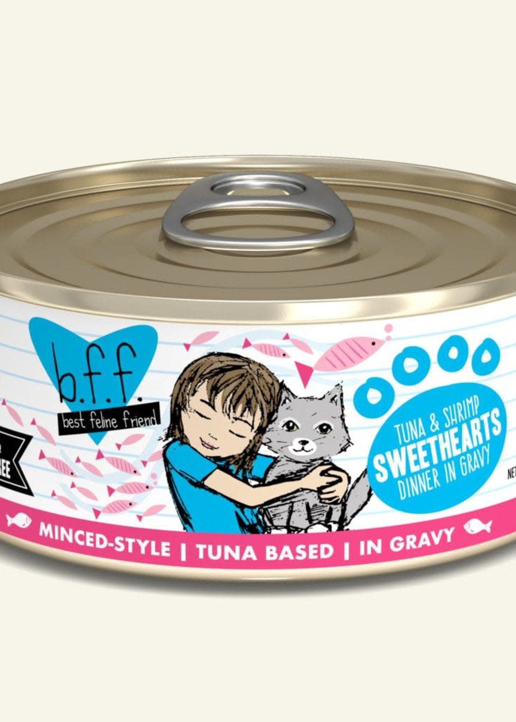 Weruva B.F.F. Tuna & Shrimp Sweethearts 5.5oz Can Wet Cat Food (Pack of 24)