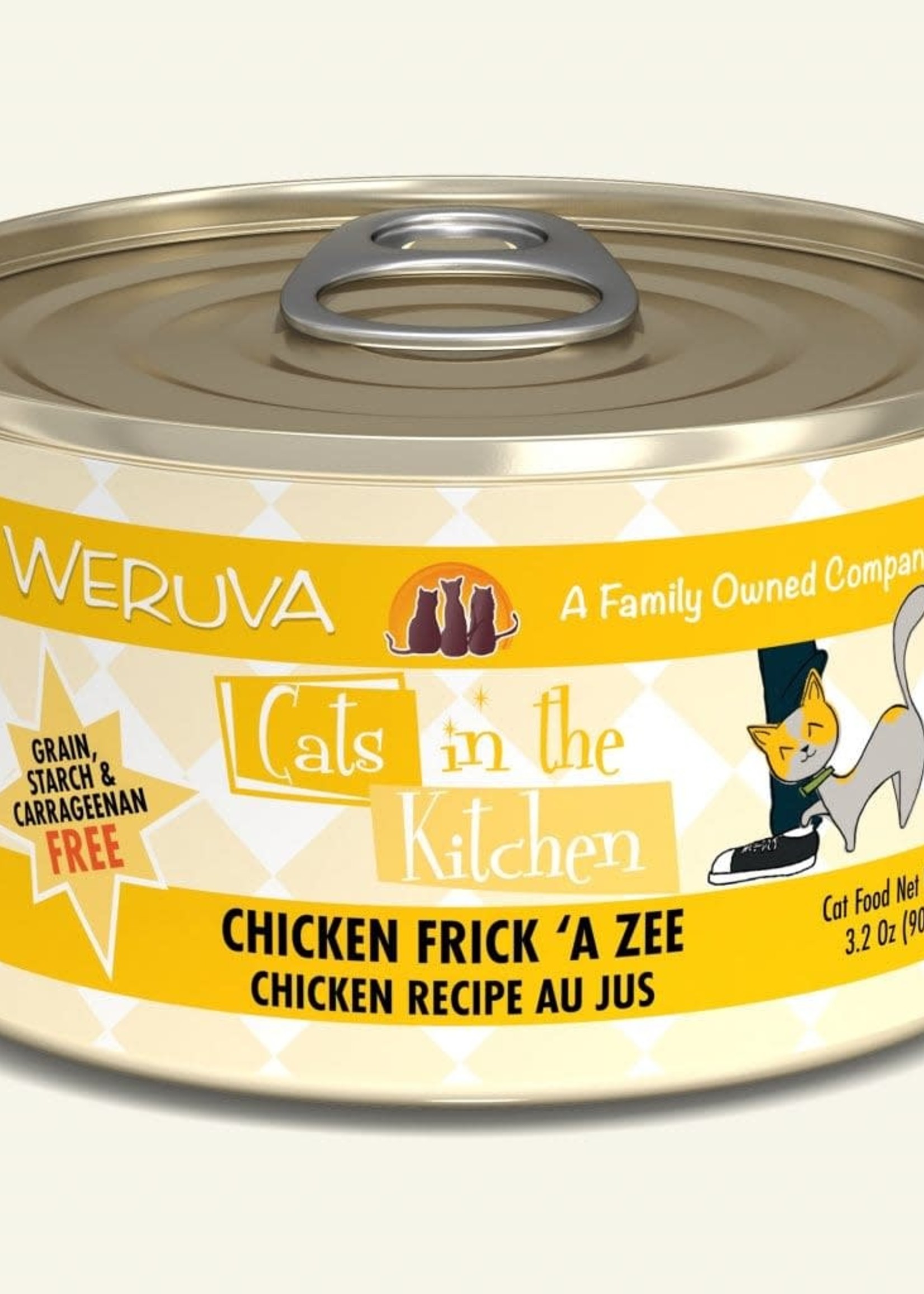 Weruva Weruva CITK Chicken Frick 'A Zee with Chicken Au Jus Cat Food, 3.2oz Can Wet Cat Food (Pack of 24)