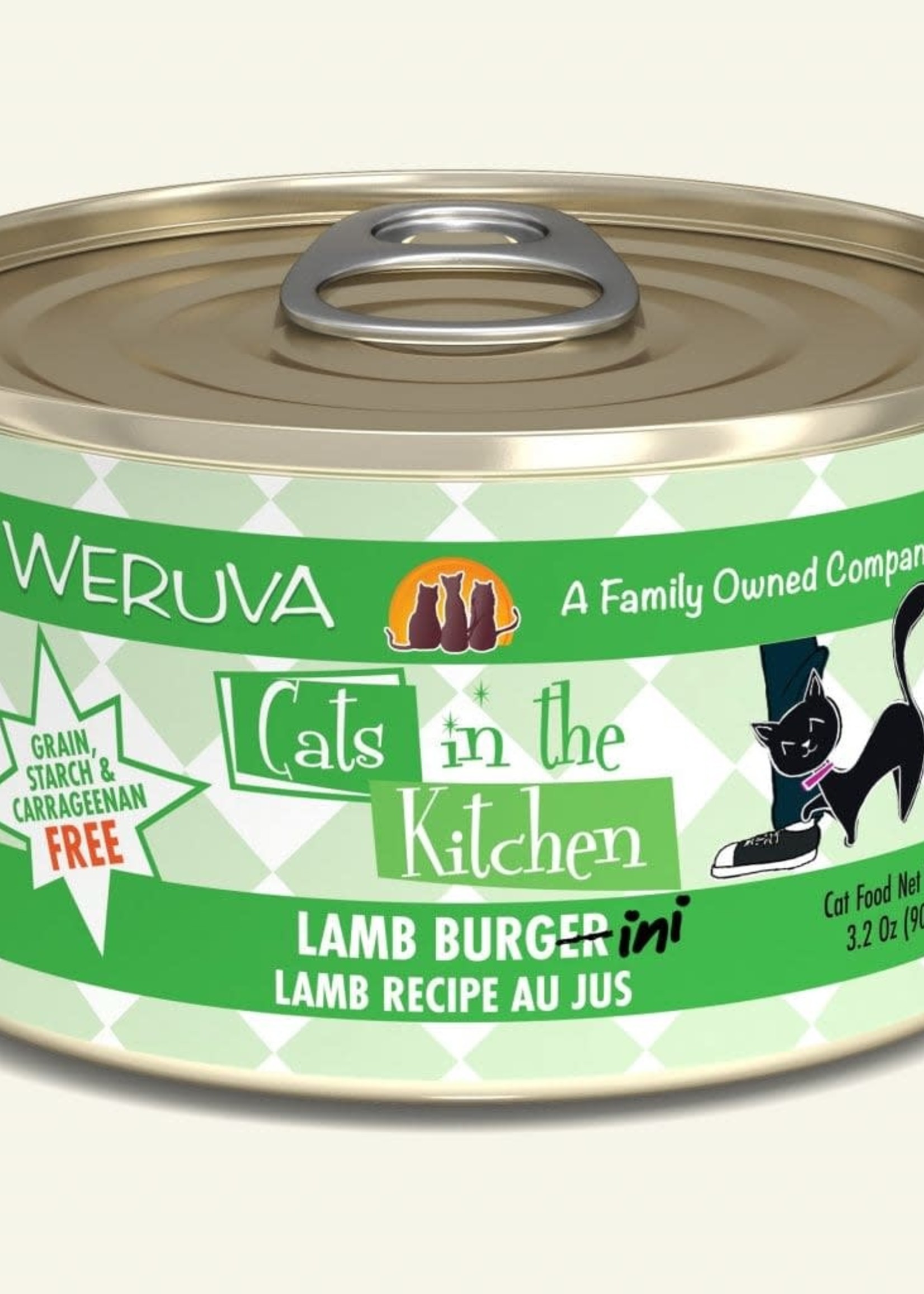 Weruva Weruva CITK Lamb Burger-ini with Lamb Au Jus  3.2oz Can Wet Cat Food (Pack of 24)