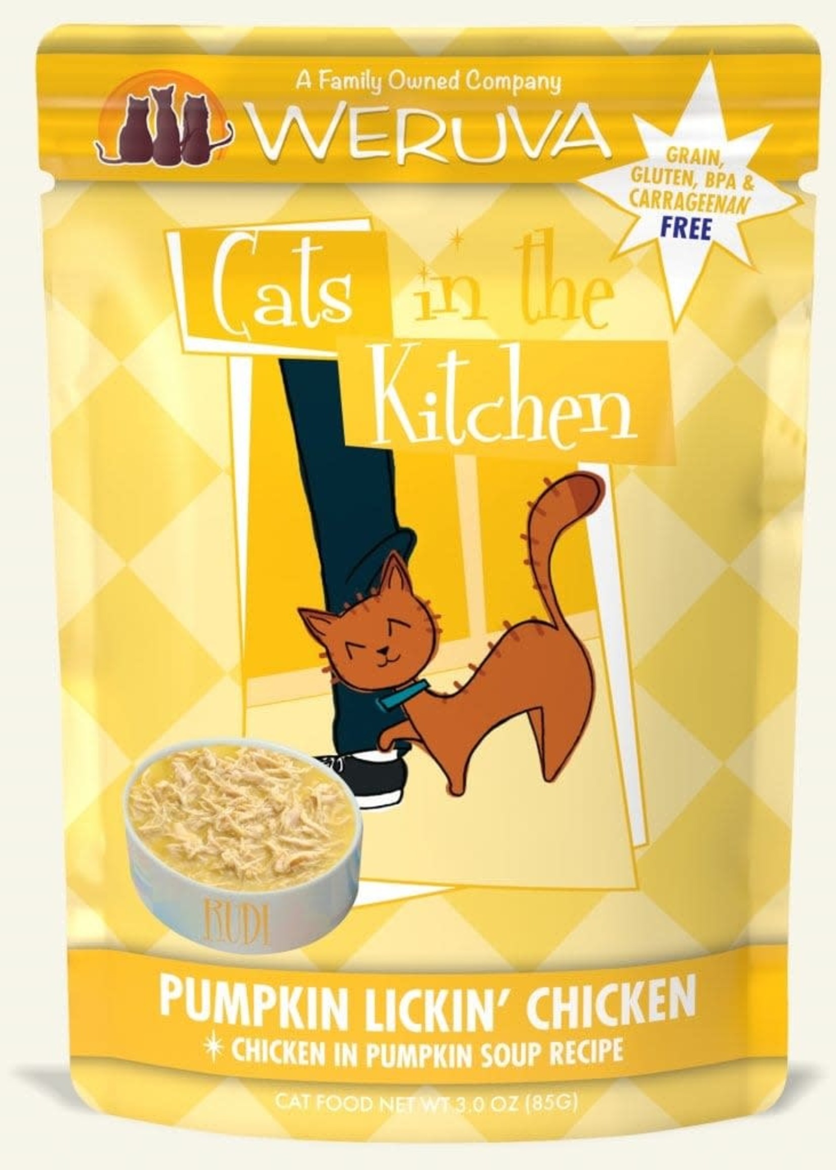 Weruva Weruva CITK Pumpkin Lickin' Chicken with Chicken Breast in Pumpkin Soup 3oz Pouch Wet Cat Food (Pack of 12)