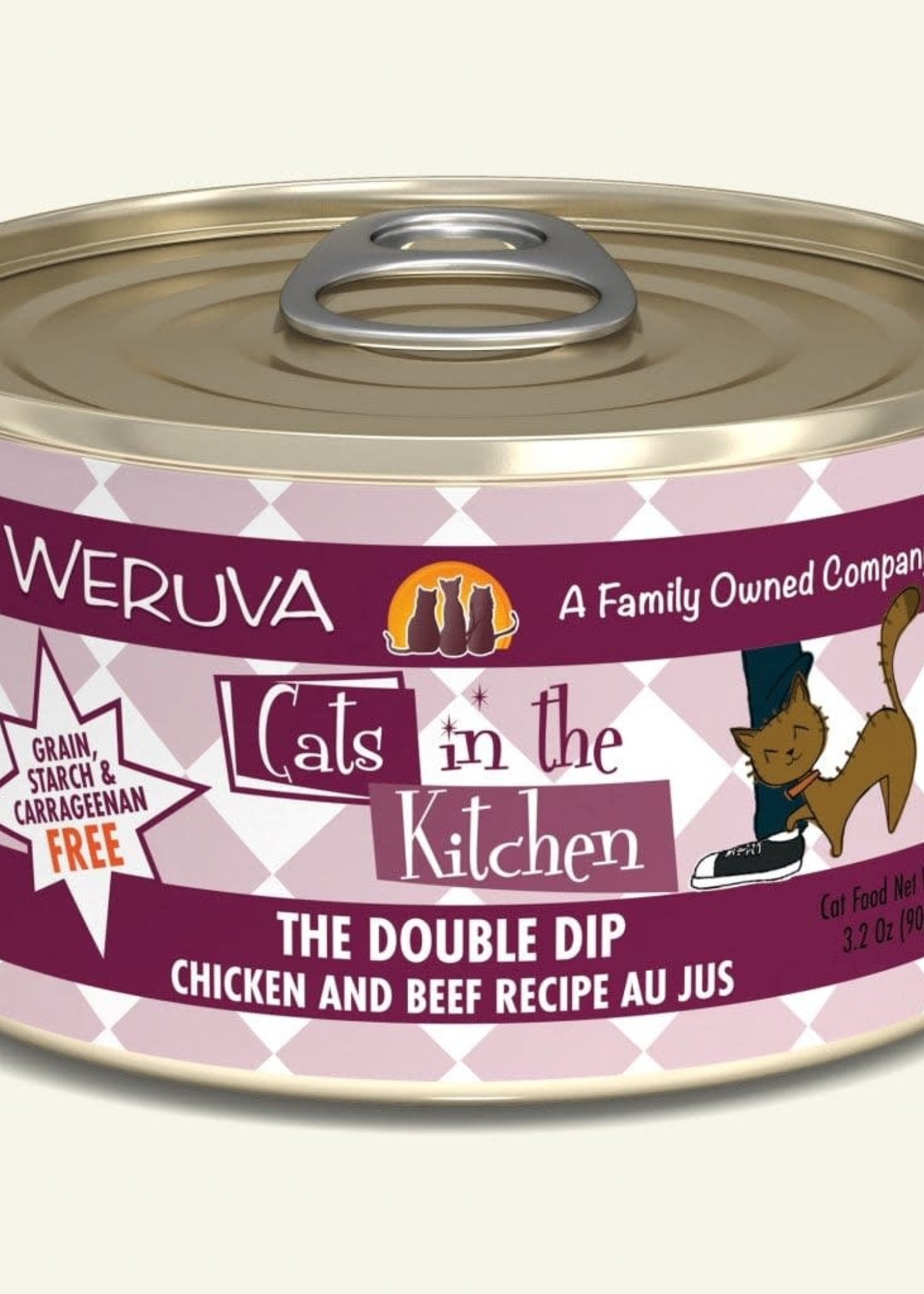 Weruva Weruva CITK The Double Dip with Chicken & Beef Au Jus  3.2oz Can Wet Cat Food (Pack of 24)