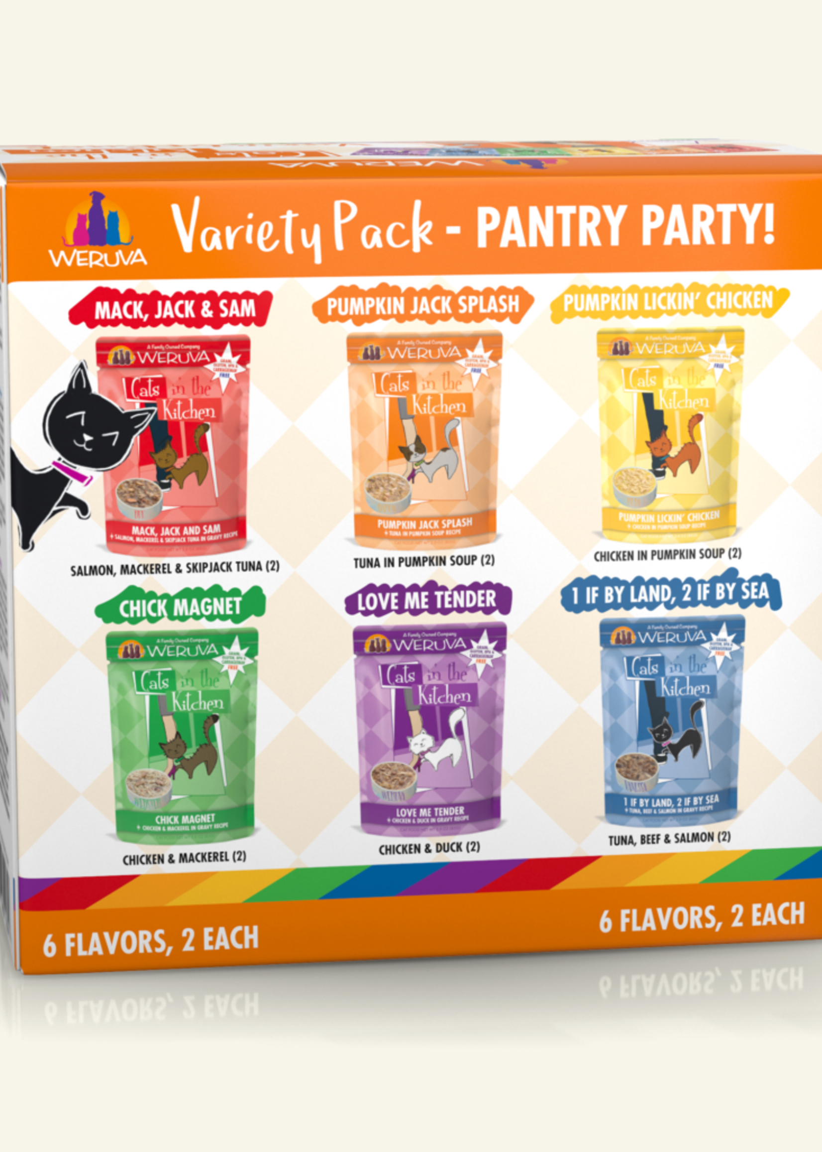 Weruva Weruva CITK Pantry Party Pouch Variety Pack in Gravy 3oz Pouch Wet Cat Food (Pack of 12)