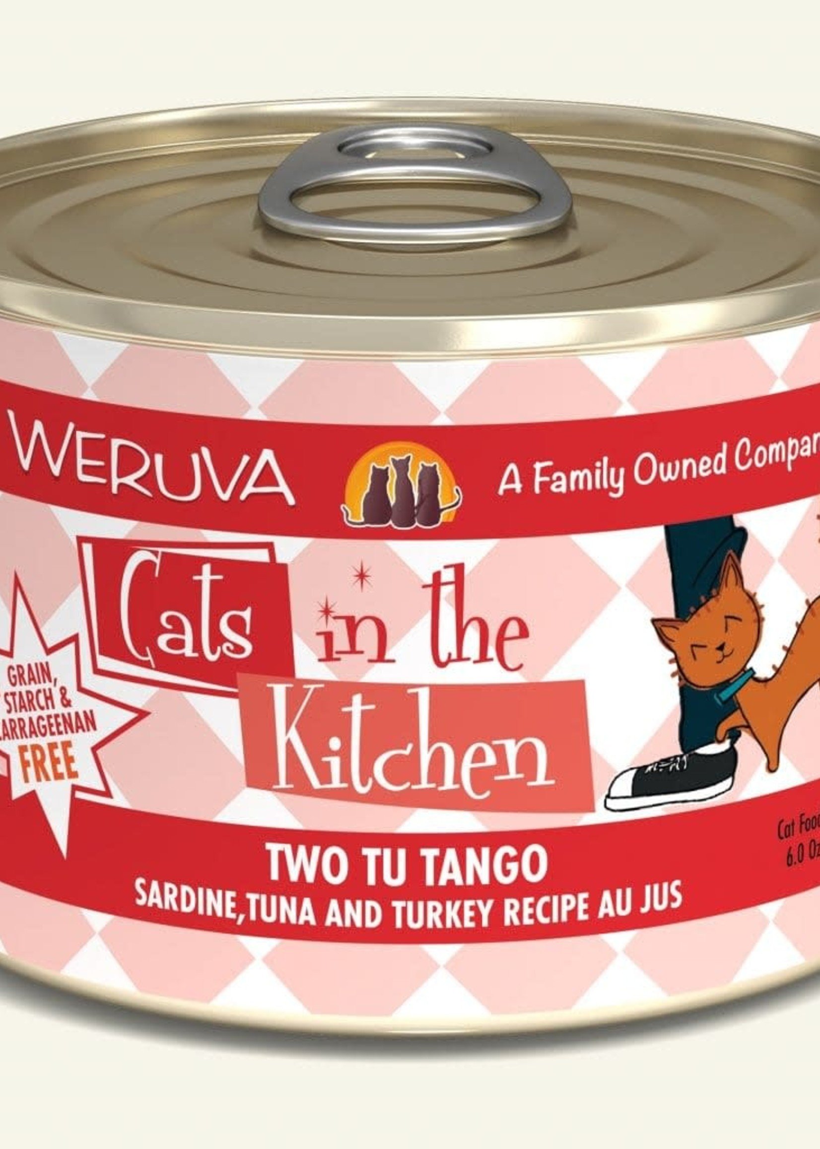Weruva Weruva CITK Two Tu Tango with Sardine, Tuna & Turkey Au Jus  6oz Can Wet Cat Food (Pack of 24)