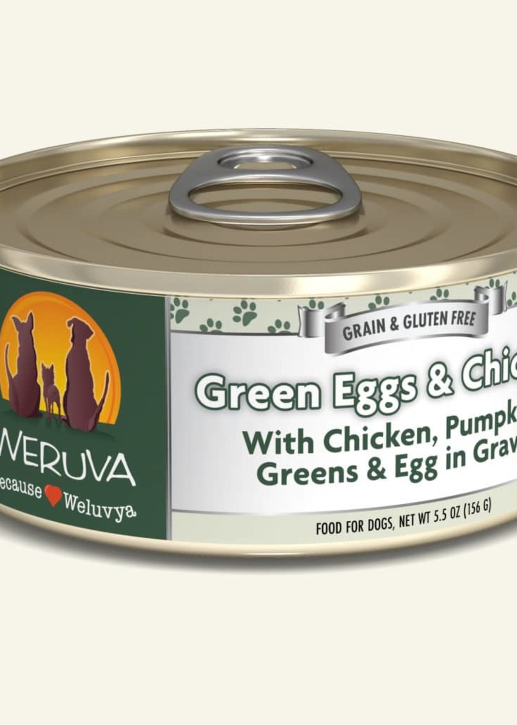 Weruva Weruva Green Eggs & Chicken 5.5oz Case Wet Dog Food