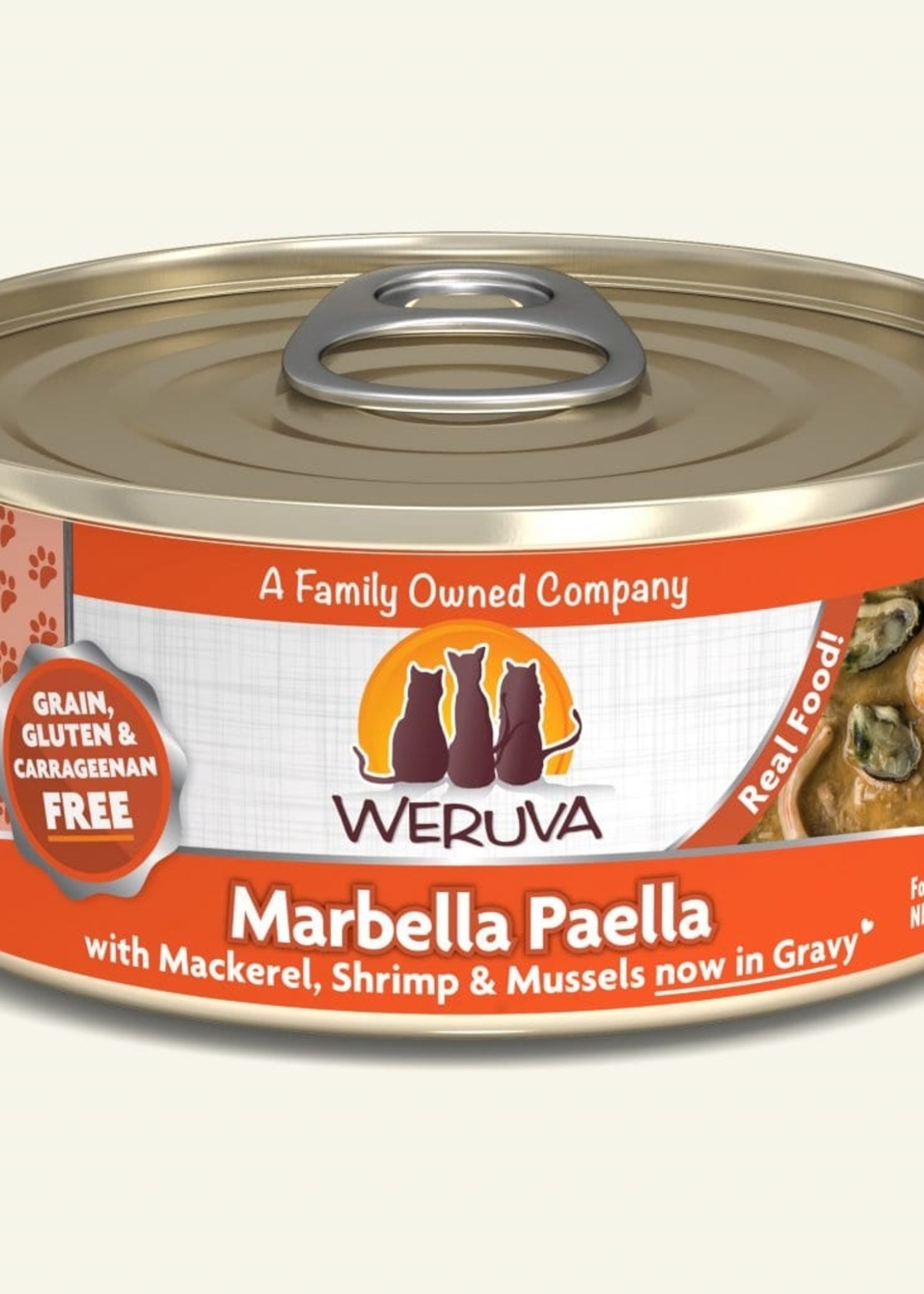 Weruva Weruva GF Marbella Paella with Mackerel, Shrimp, & Mussels Wet Cat Food 5.5oz Case
