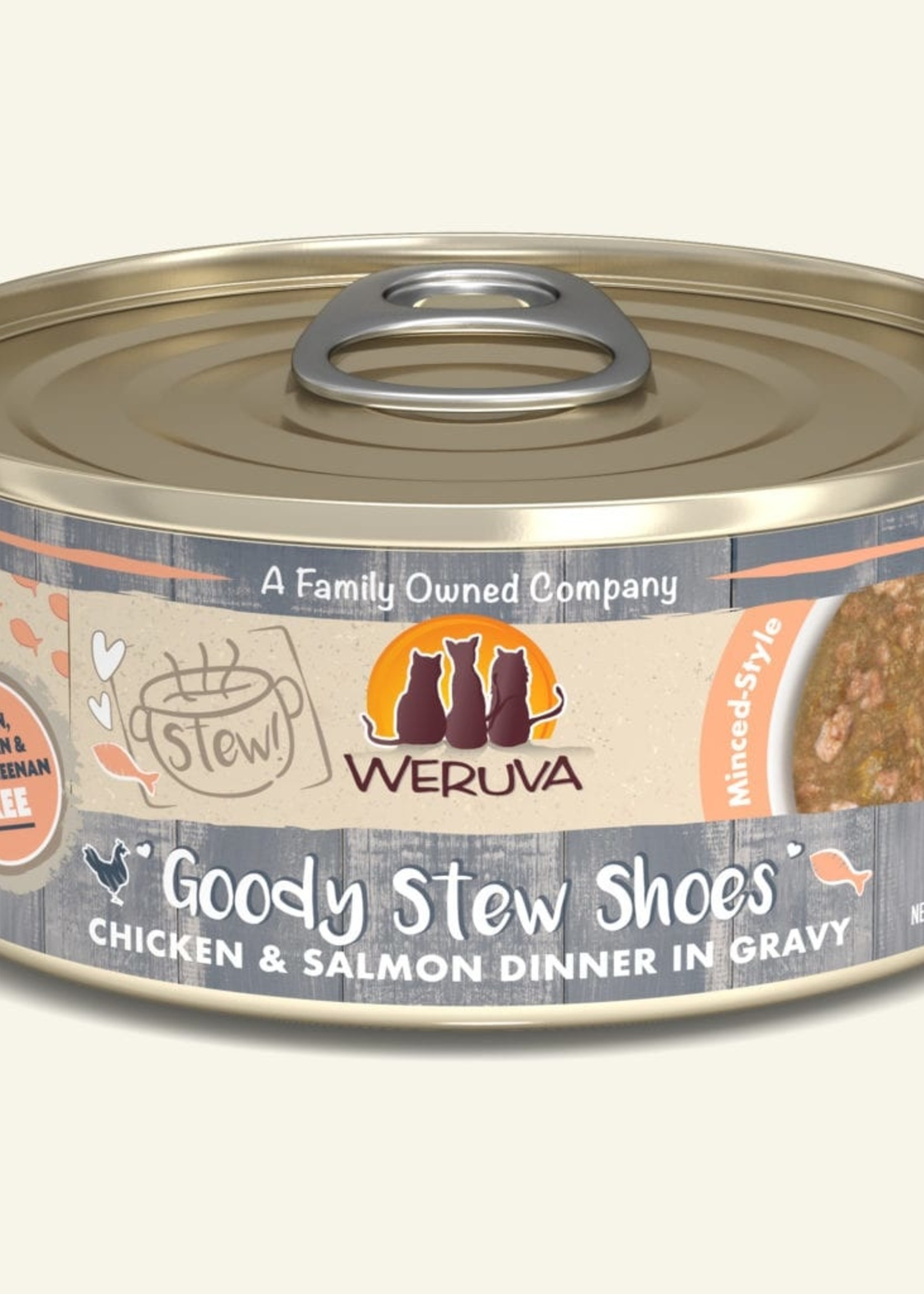 Weruva Weruva Classic Goody Stew Shoes with Chicken & Salmon in Gravy, 5.5oz Wet Cat Food Case