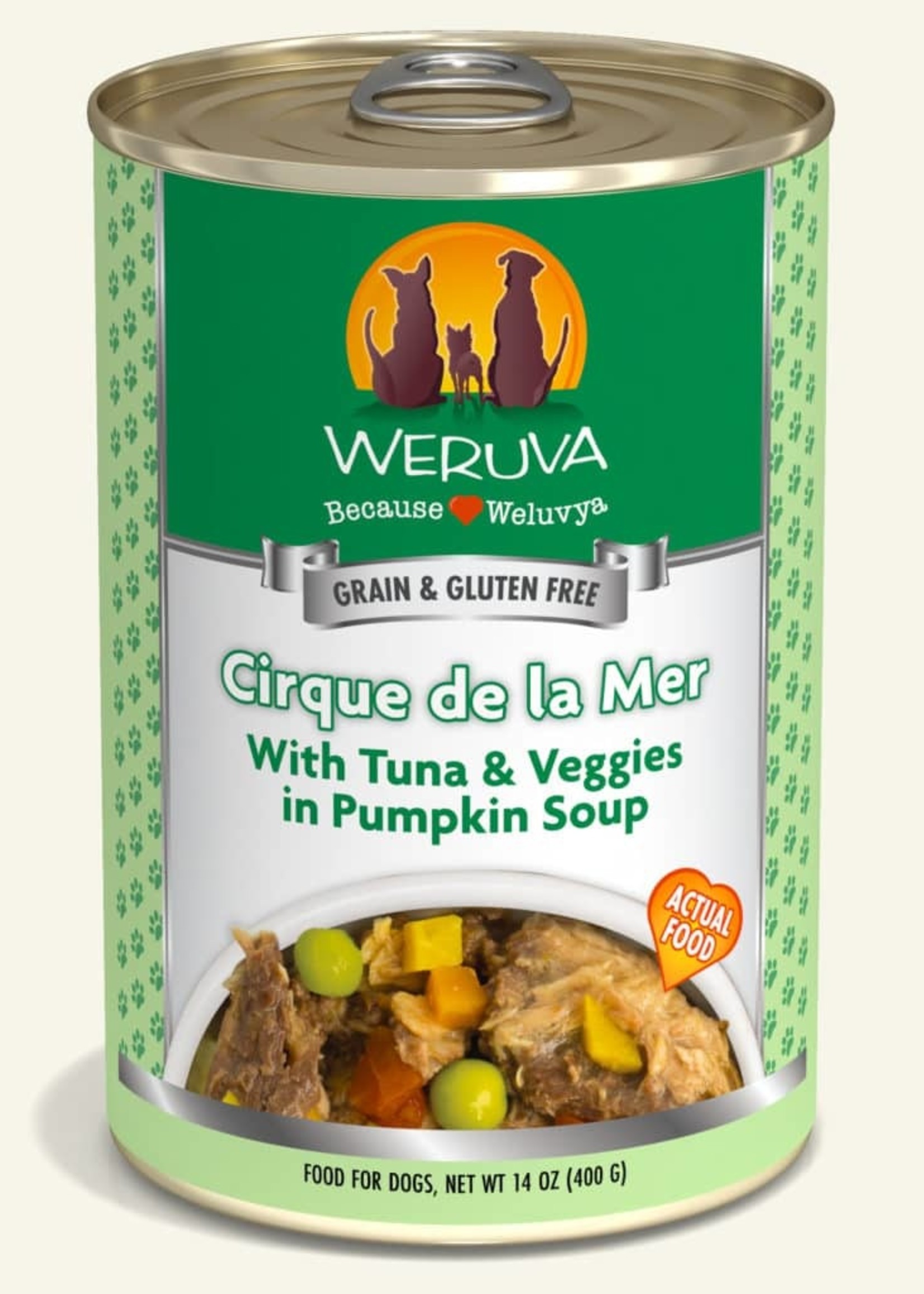 Weruva Weruva Cirque de la Mer with Tuna & Veggies in Gravy 14oz Can Wet Dog Food (Pack of 12)