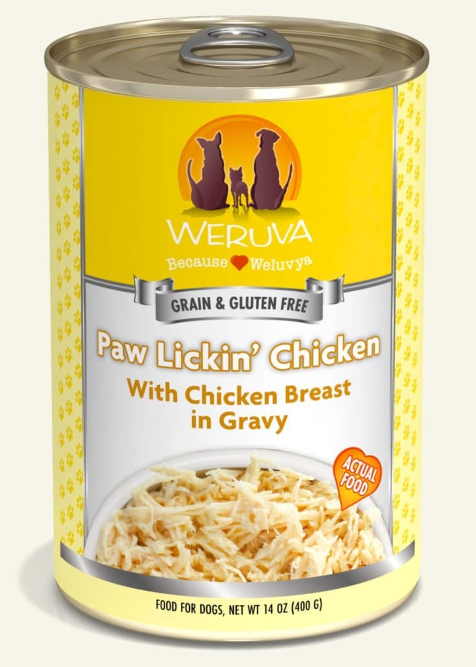 Weruva Weruva Paw Lickin’ Chicken with Chicken Breast in Gravy 14oz Can Wet Dog Food (Pack of 12)