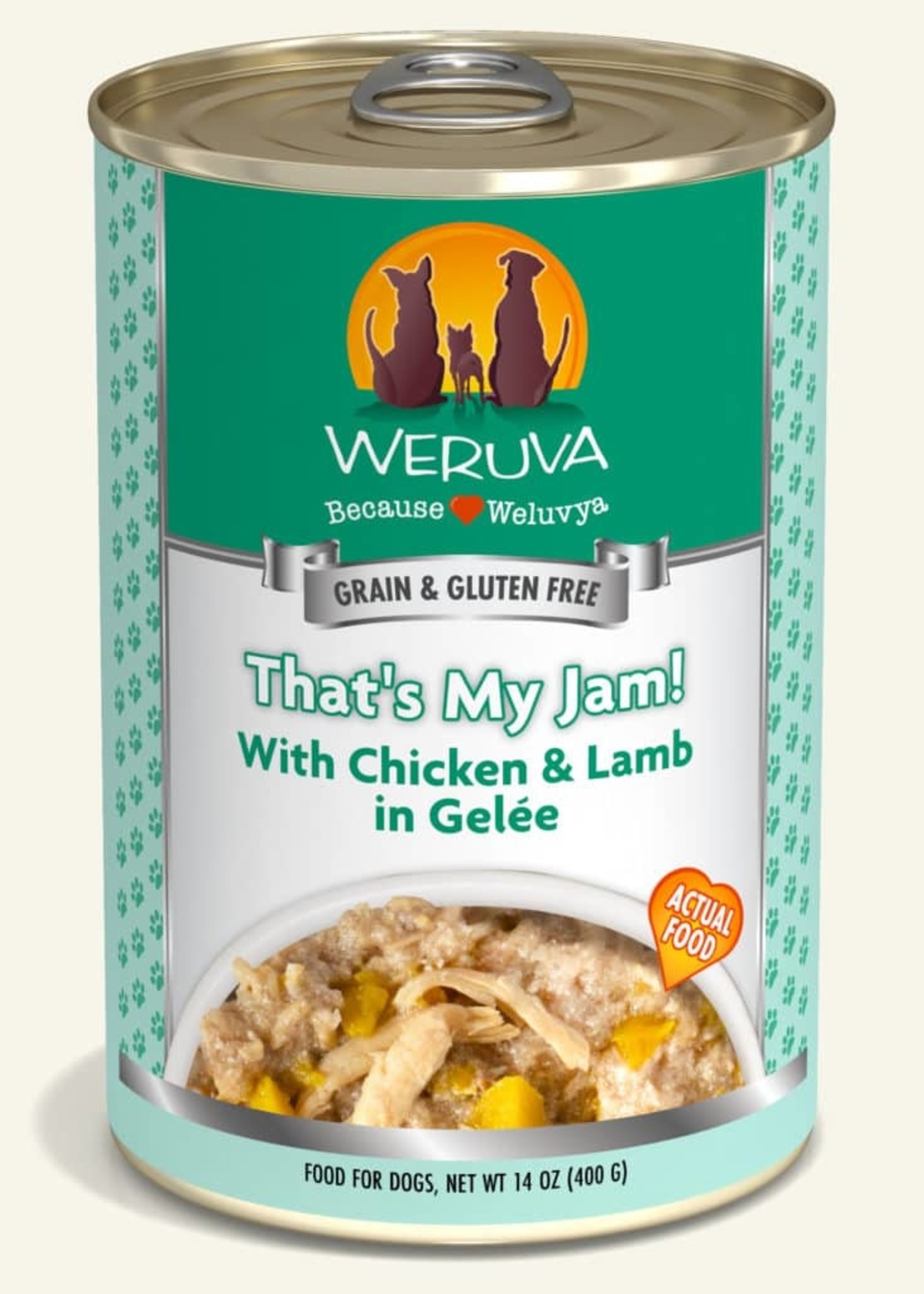 Weruva That's My Jam! with Chicken & Lamb in Gelée, 14oz Can (Pack of 12)