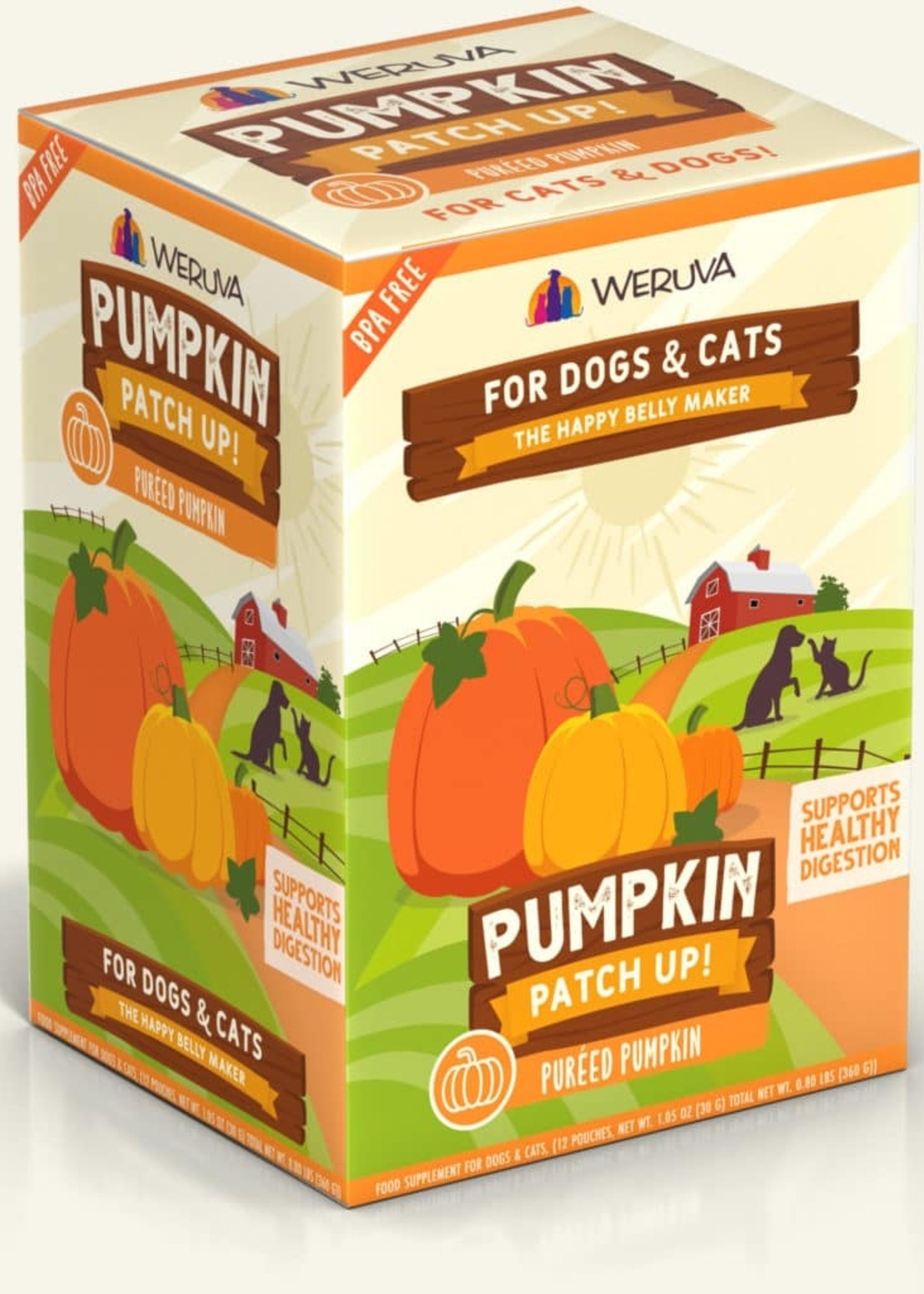 Weruva Weruva Pumpkin Puree Pet Food Supplement for Dogs & Cats, 1.05oz Pouch (Pack of 12)