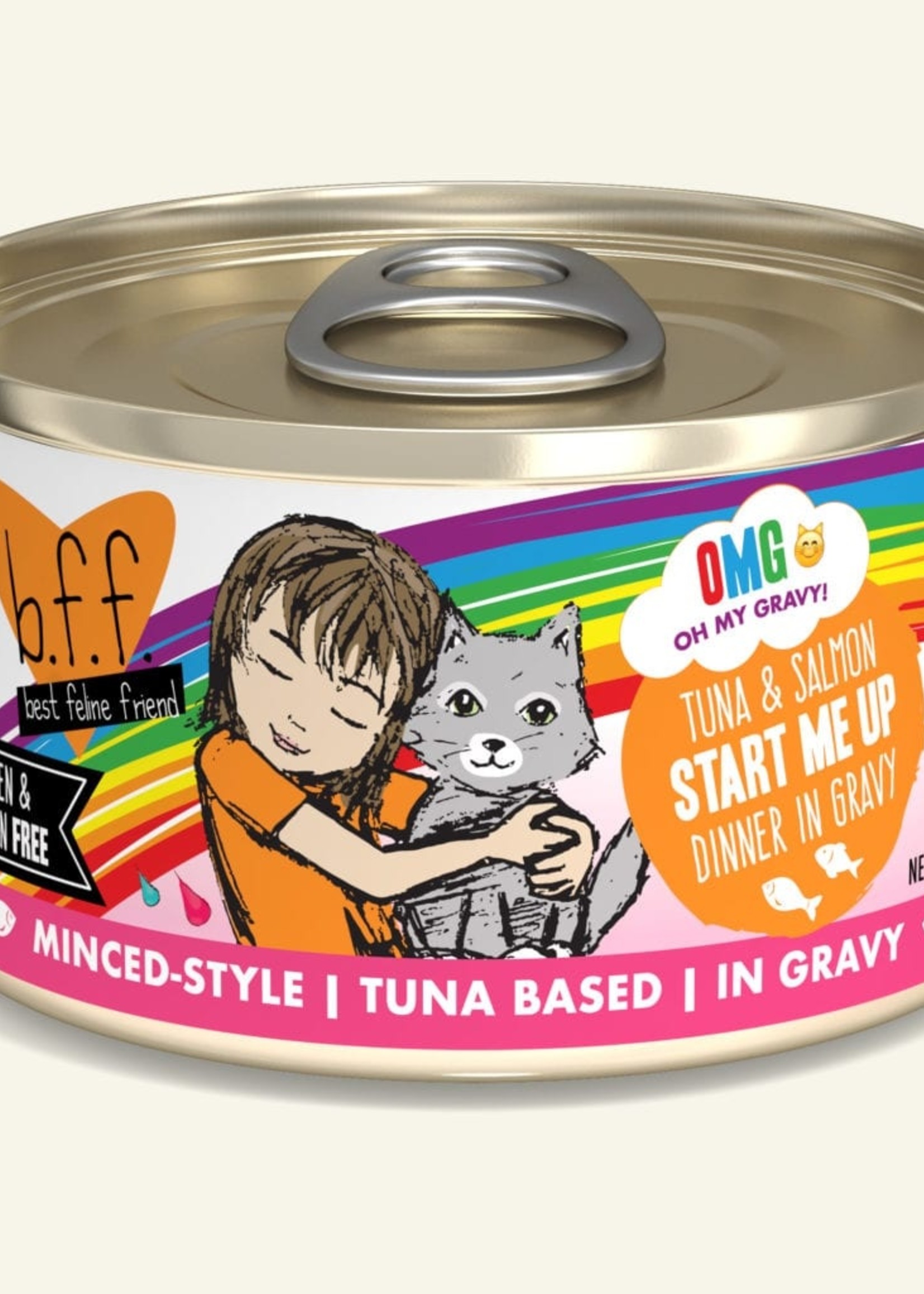 Weruva B.F.F. OMG Start Me Up Tuna & Salmon in Gravy Wet Cat Food 2.8oz Case