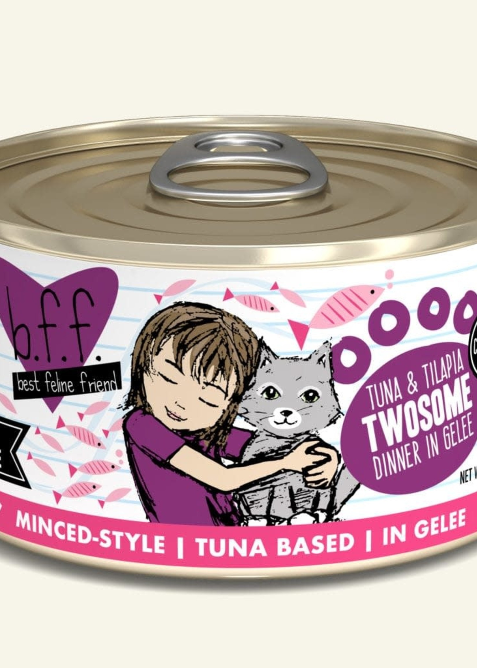 Weruva B.F.F. Tuna & Tilapia Twosome 3oz Can Wet Cat Food