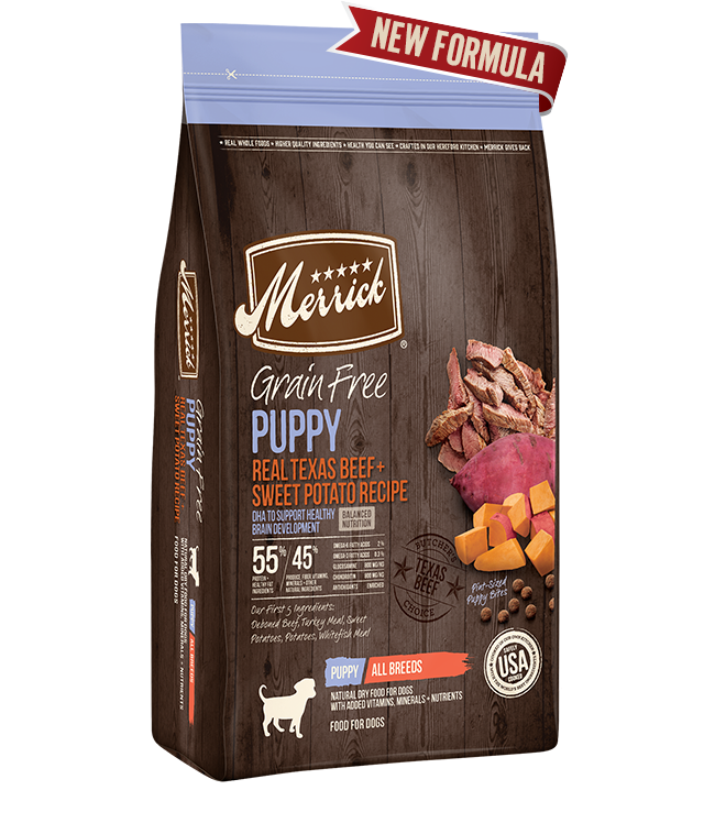 merrick dog food puppy beef