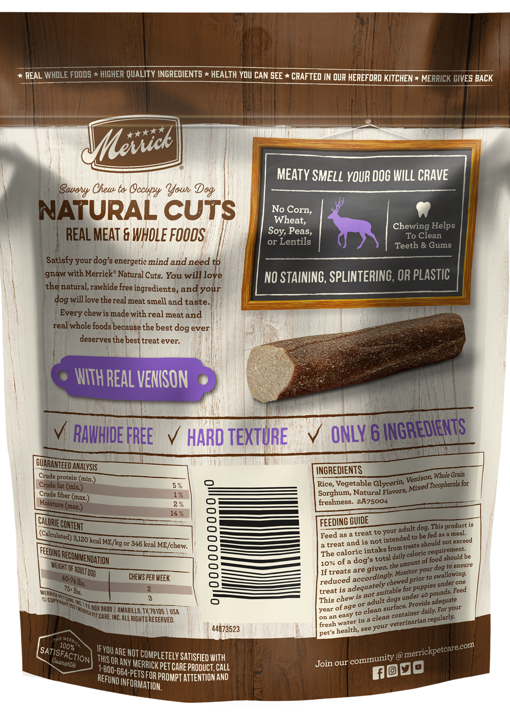 Merrick Merrick Natural Cuts w/ Venison Large 3 PK