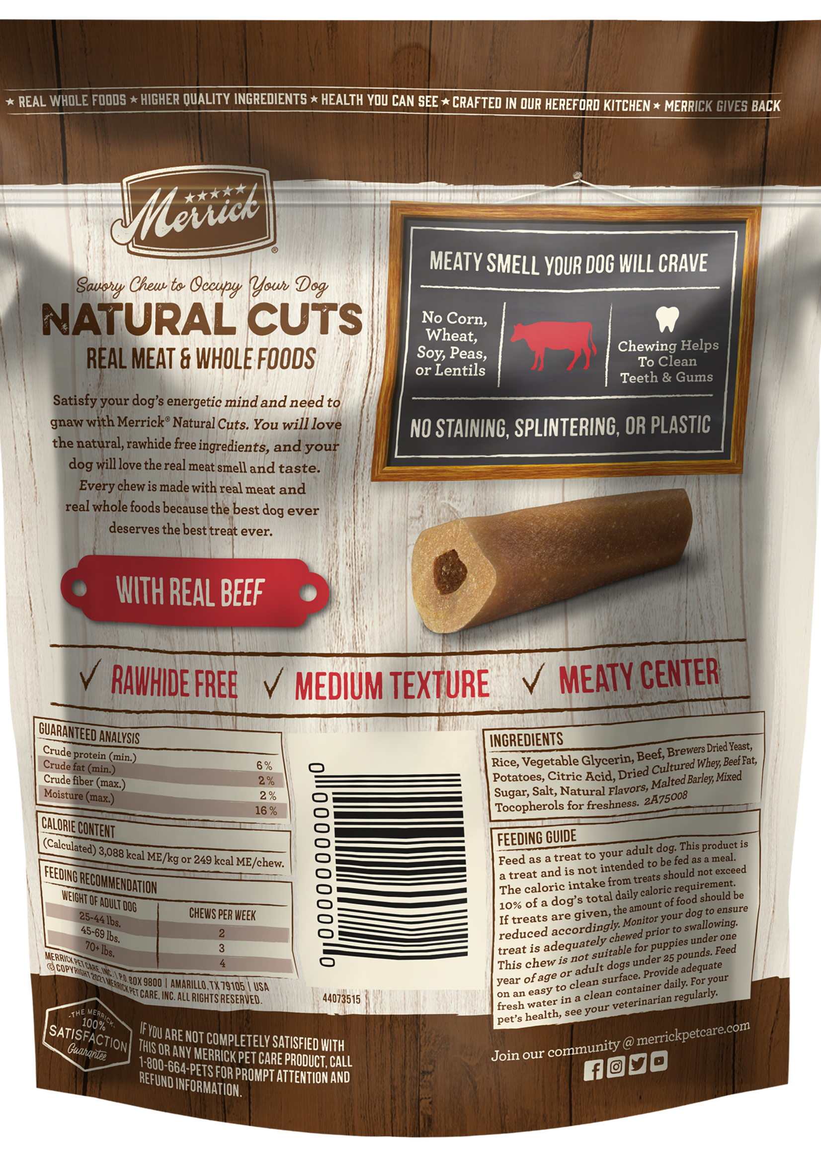 Merrick Merrick Natural Cuts w/ Beef Med 4 PK