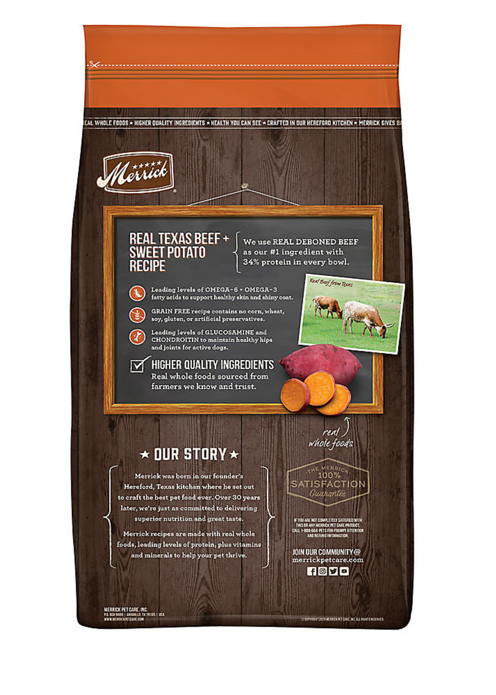 Merrick Merrick Grain-Free Beef & Sweet Potato 22lbs