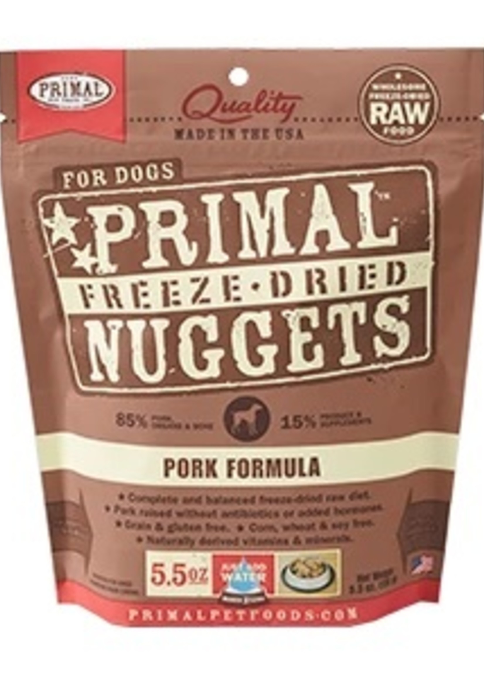 Primal Primal Dog Freeze Dried Pork  Nugget 5.5 oz.