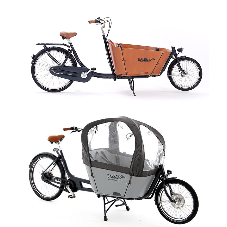 Two different view of the Babboe Bakfiets