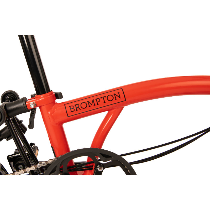 Brompton C Line Label Brompton C Line Vermillion Red Mid Bar | London Bicycle Café