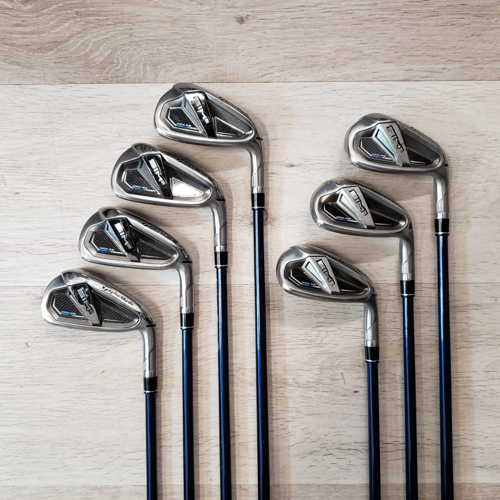 Pre-owned) TaylorMade SIM2 Max OS Iron Set 5-PW Ventus Blue 5 