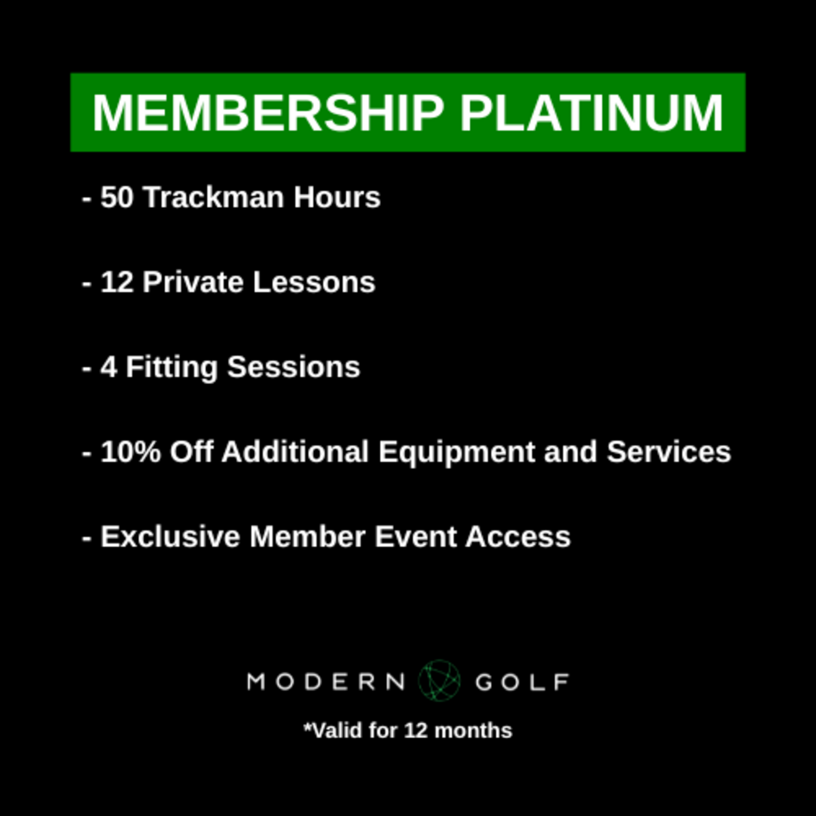 Modern Golf Membership Platinum