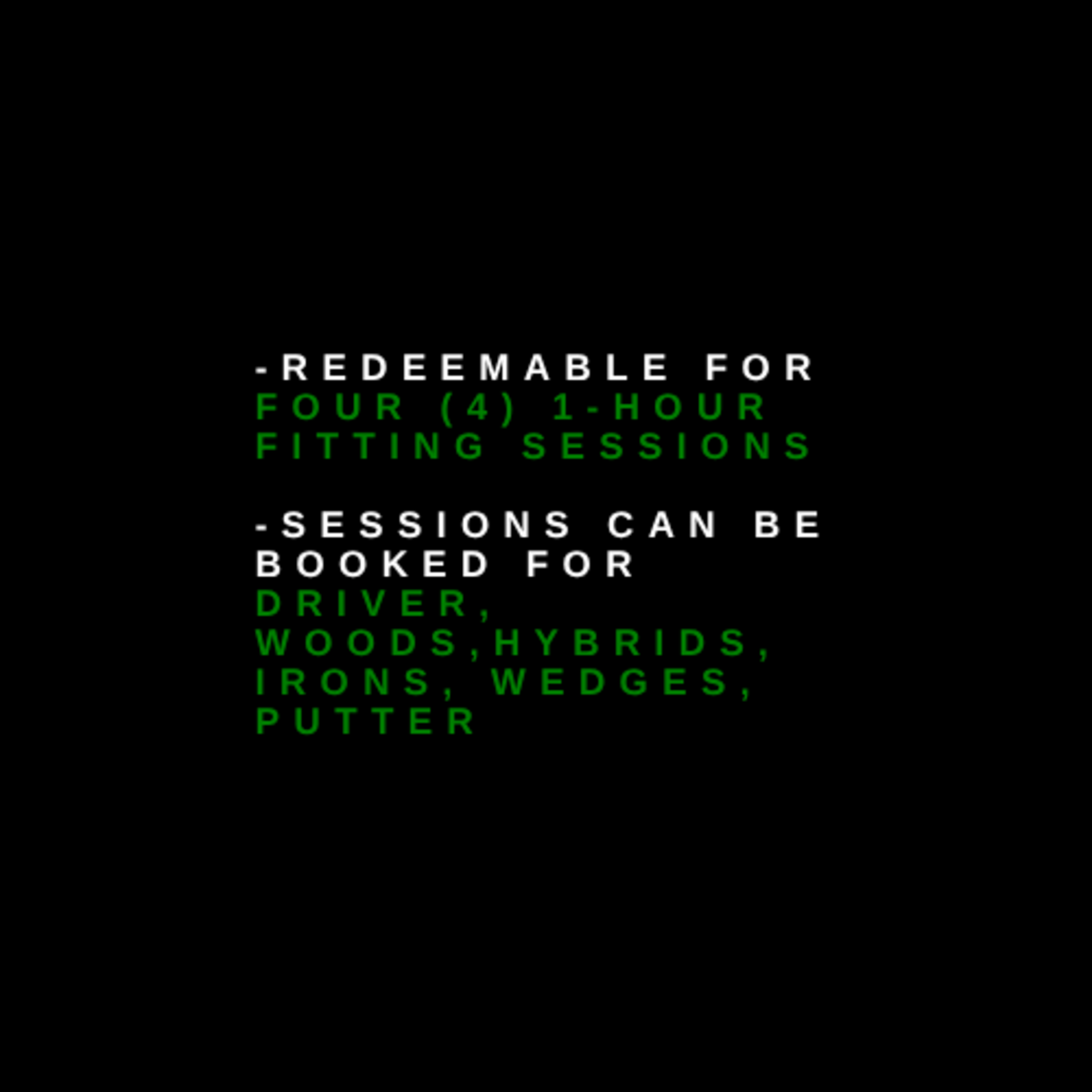 Modern Golf 2026 Full Bag Fitting