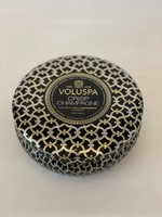 Voluspa Crisp Champagne 3 wick round tin