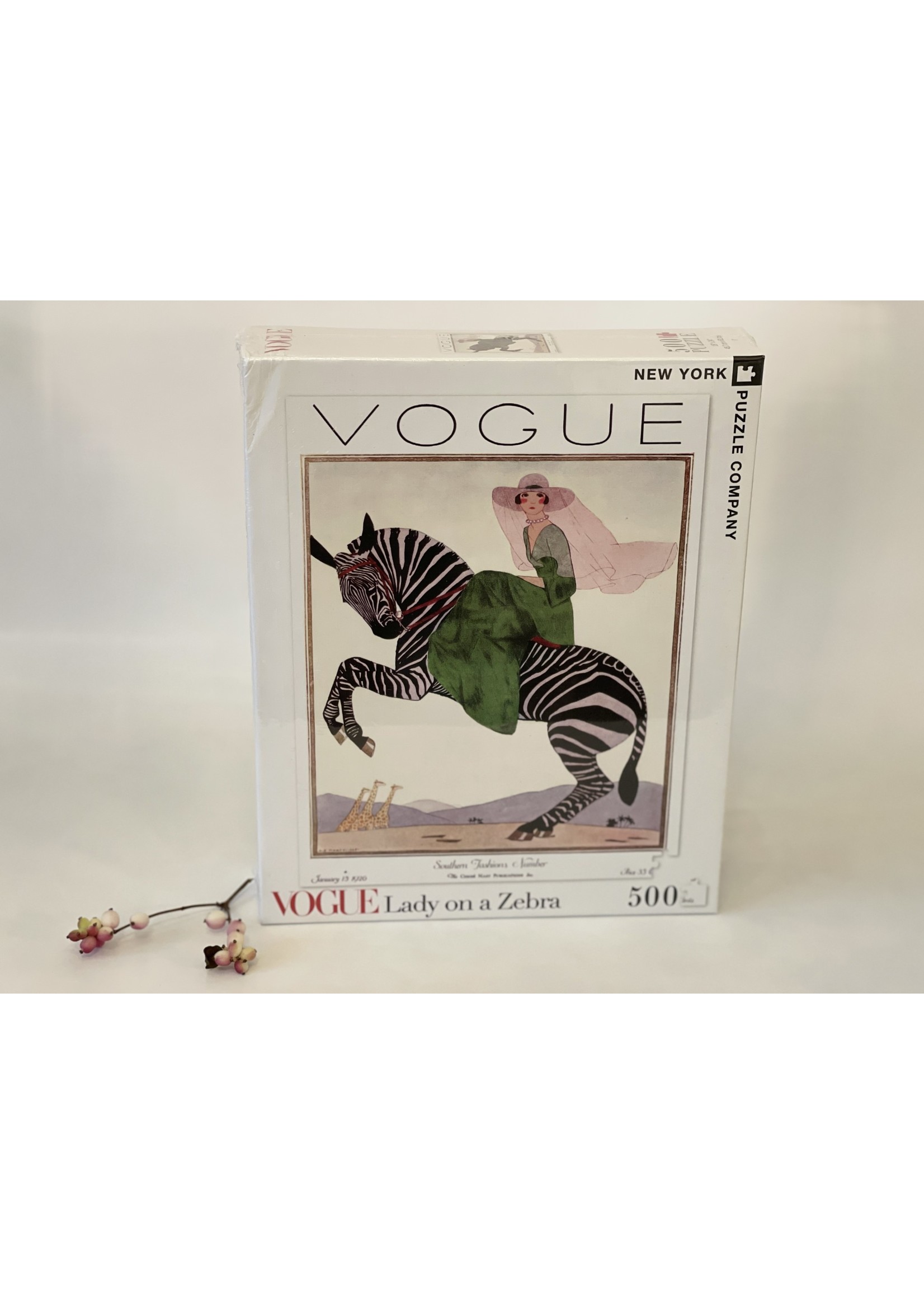 New York Puzzle Co. Vogue Puzzle - Lady on a Zebra