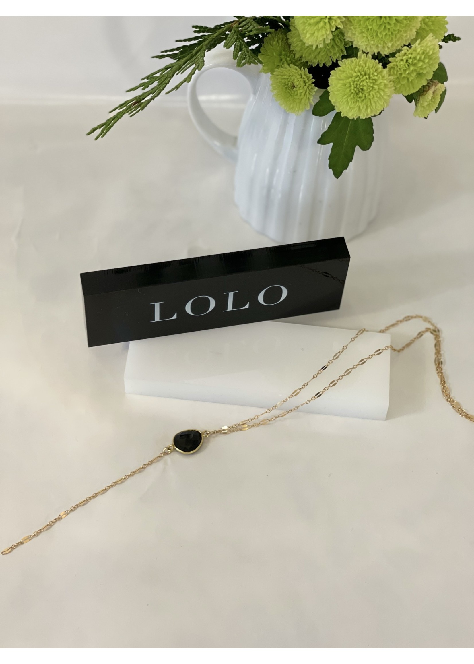 Lolo LOLO Lariat Necklace - Black Onyx