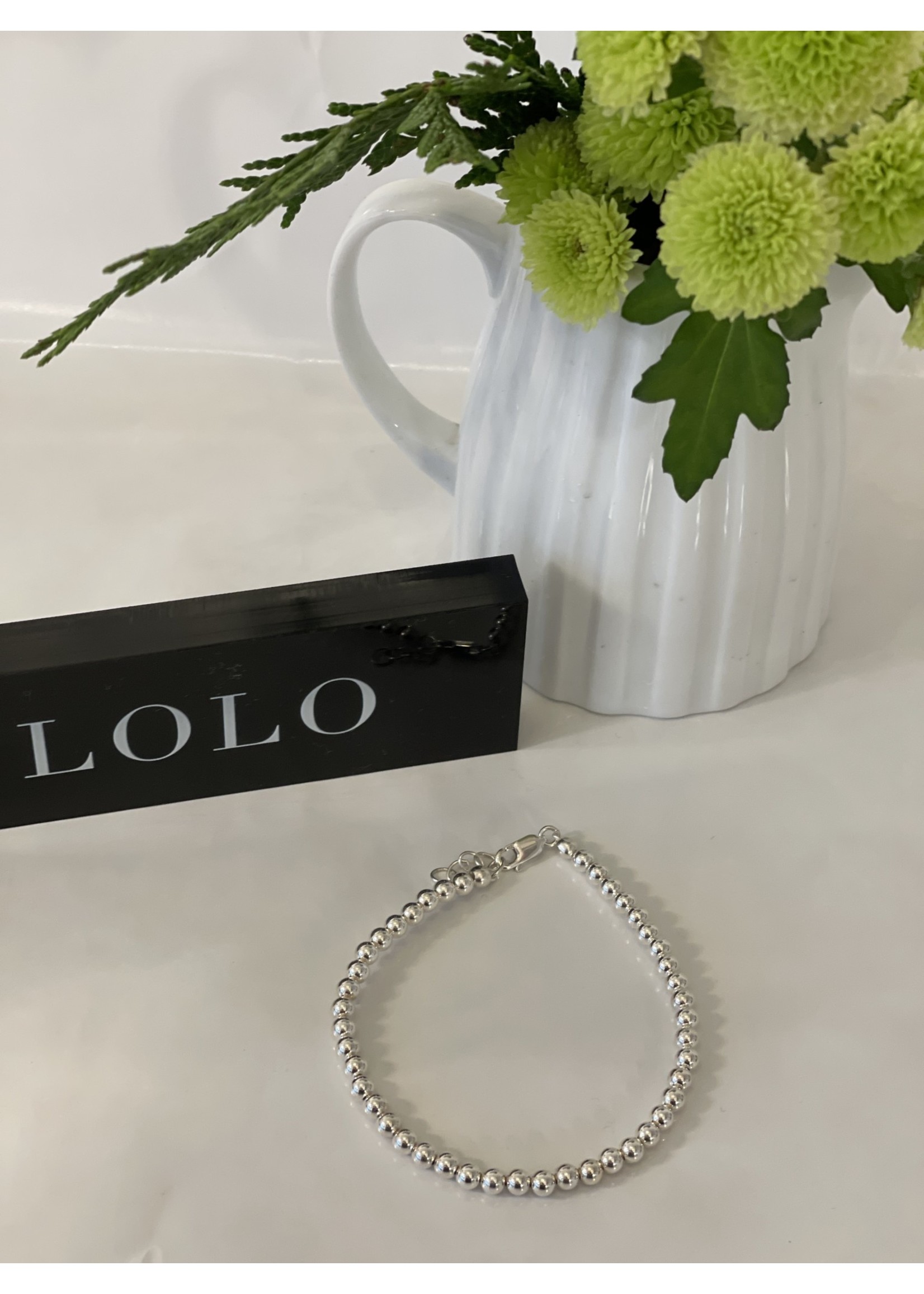 Lolo LOLO Silver Ball Bracelet - 4 mm petit