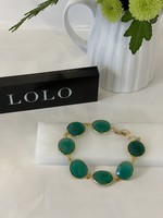 Lolo LOLO Stone Link Bracelet - Green Onyx