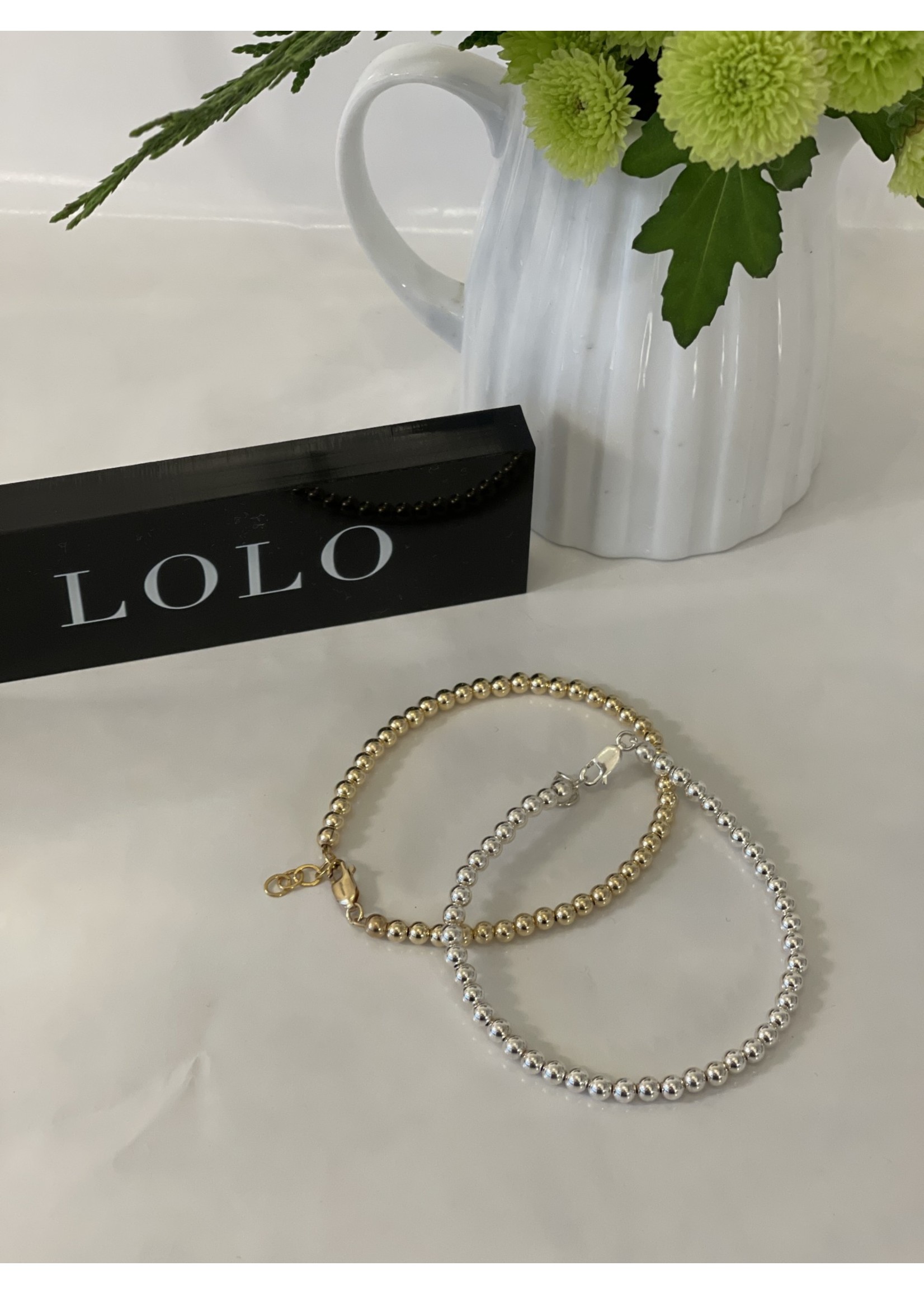 Lolo LOLO Silver Ball Bracelet - 4 mm petit