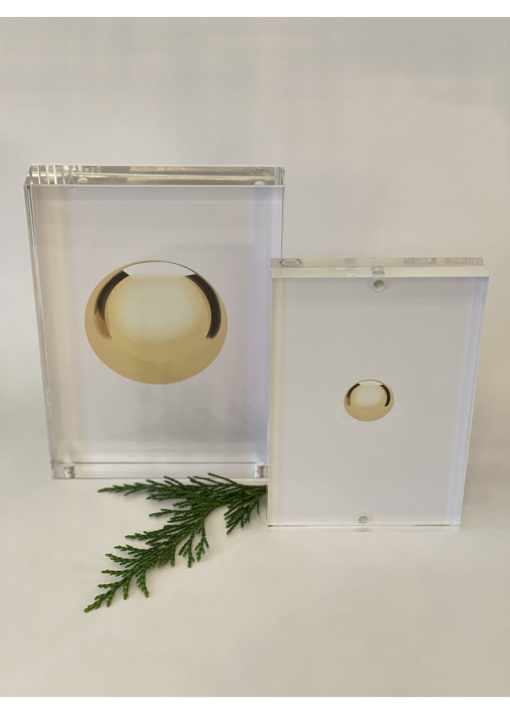 Torre & Tagus Acrylic Block Photo Frame - 5x7 / stainless back