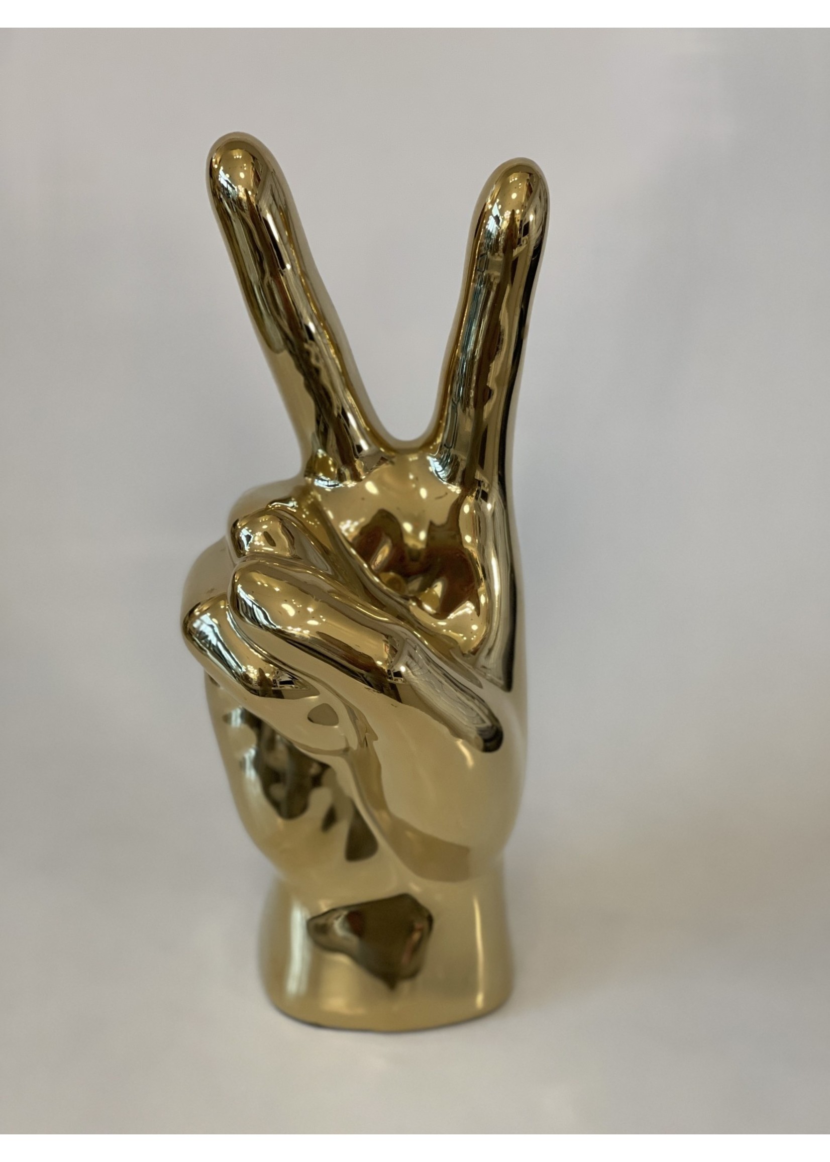 Torre & Tagus Gold Gesture Hand -  Peace