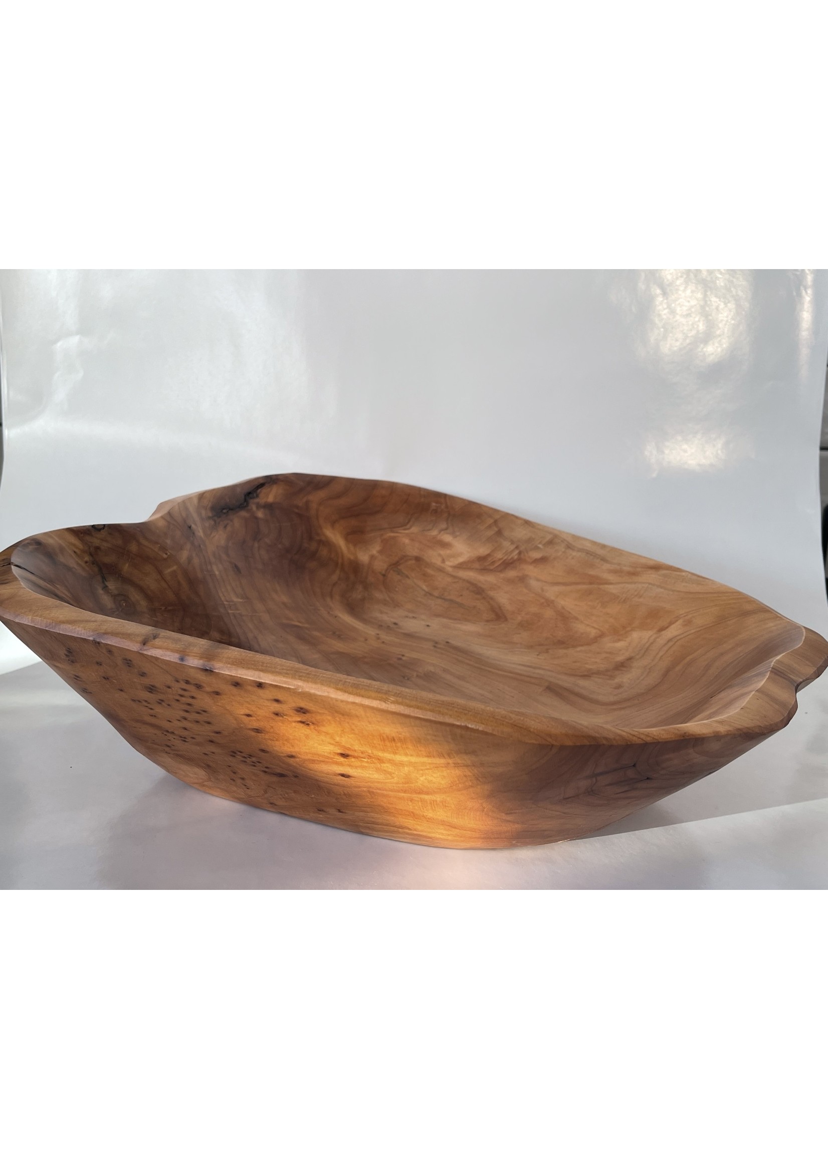 Torre & Tagus Costa Carved Wooden Bowl 18"